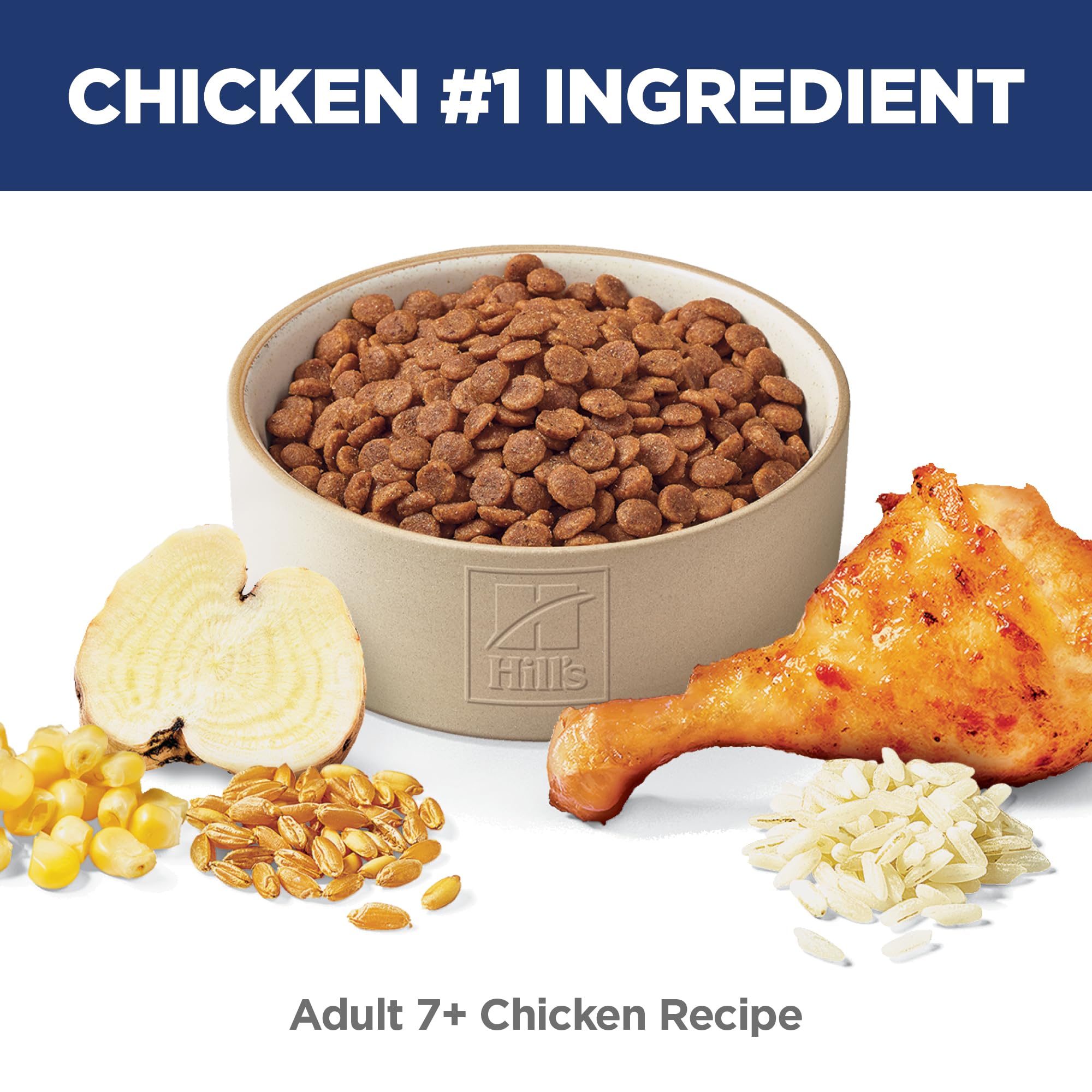 Hills Science Diet Adult 7+, Senior Adult 7+ Premium Nutrition, Dry Cat Food, Chicken Recipe, 16 lb Bag