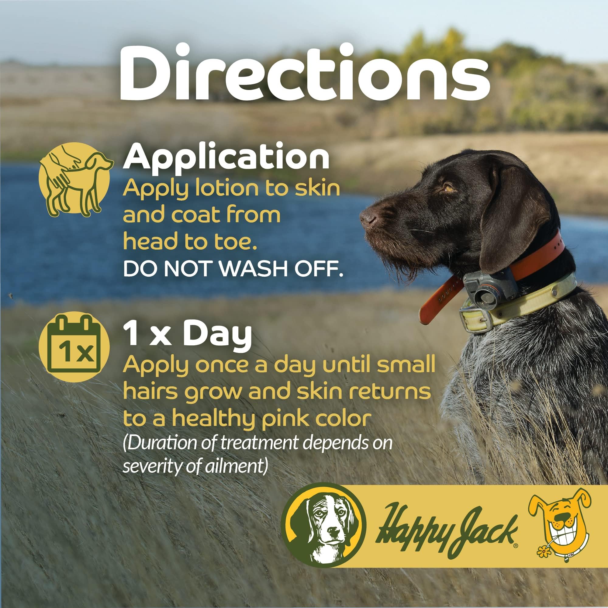 Happy Jack Mange Medicine & Mange Treatment for Dogs & Horses - Brings Relief to Severe Mange, 8oz