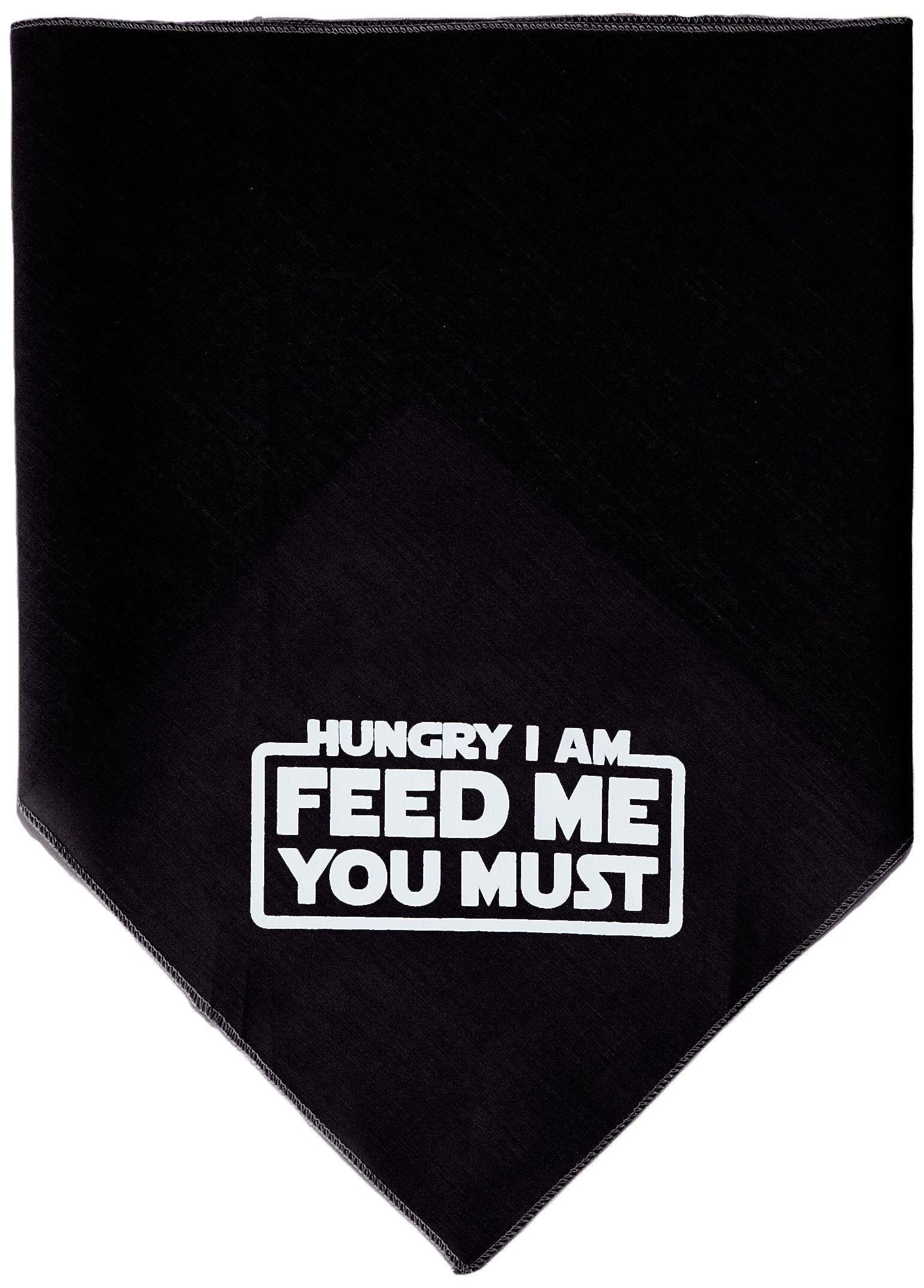 Mirage Pet Products Hungry I am Screen Print Bandana for Pets, Large, Black