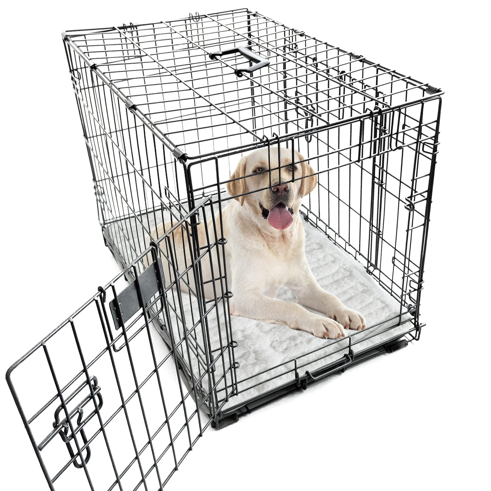 Dog Bed Crate Mat(42'' X 28''), Soft Plush Dog Bed Pad Machine Washable Crate Pad, Dog Sleeping Mat with Anti Slip Bottom