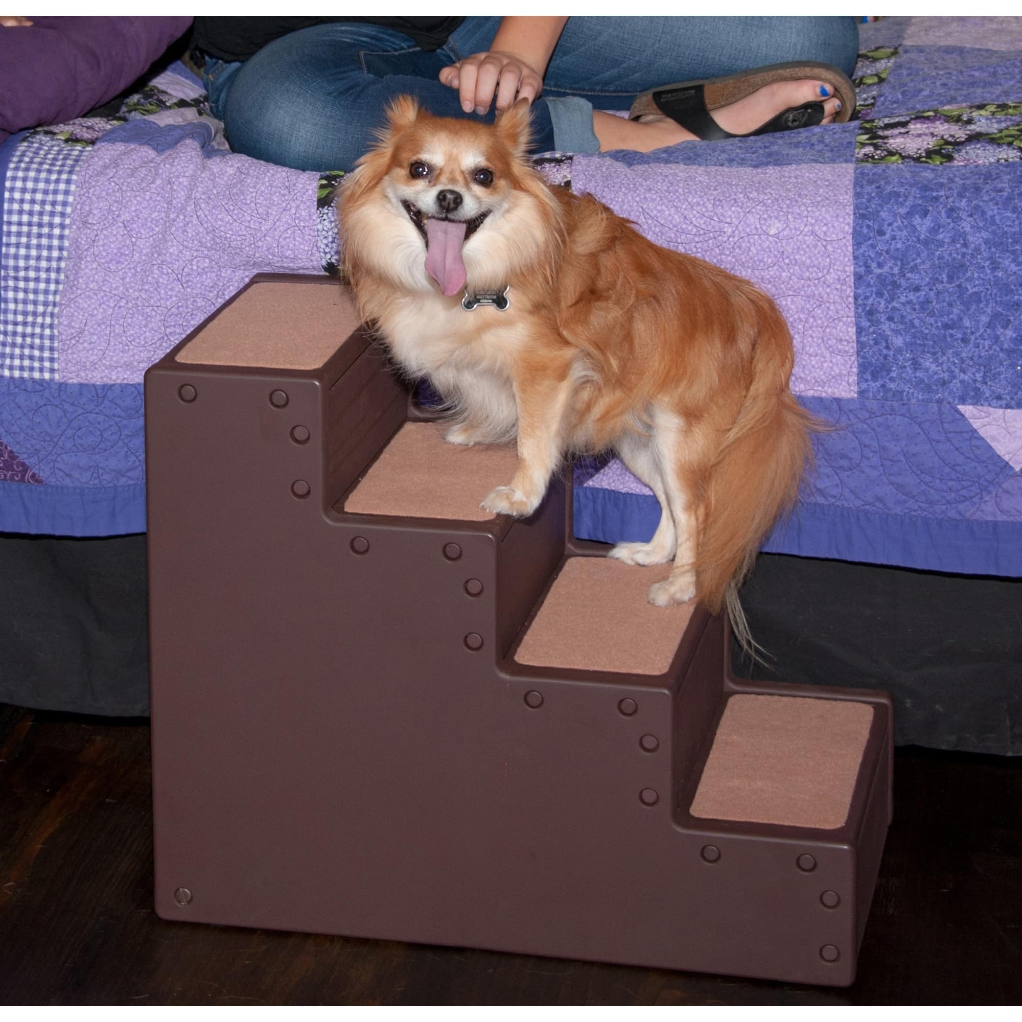 Pet Gear Pet Step Iv Pet Stairs For Small Dogs And Cats Up To 50 Pounds, Lightweight, Easy Assembly (No Tools Required) - Availa