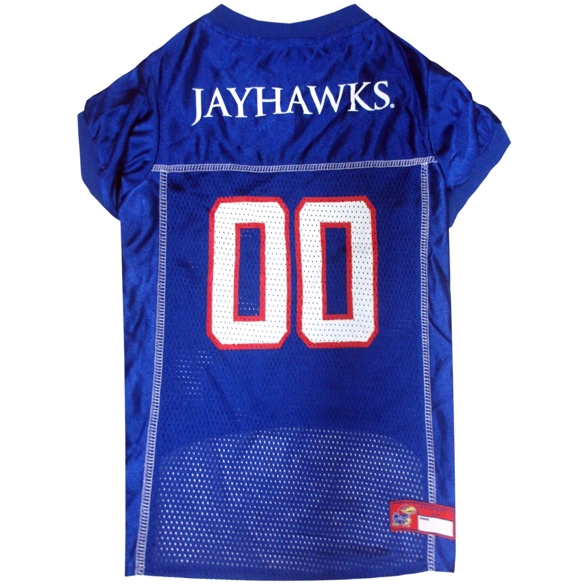 Pets First NCAA College Kansas Jayhawks Mesh Jersey for DOGS & CATS, Medium. Licensed Dog Jersey with your Favorite Football/Bas
