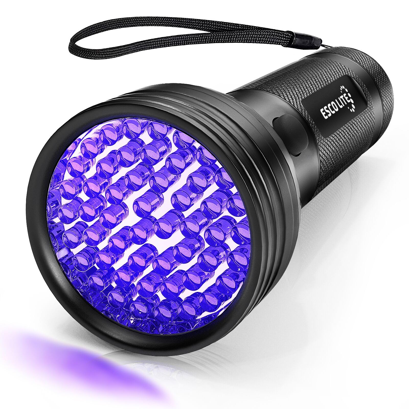 ESCO LITE UV Flashlight Black Light, 100 LED 395 nM Ultraviolet Flashlights UV Blacklight Detector for Dog Urine, Pet Stains and