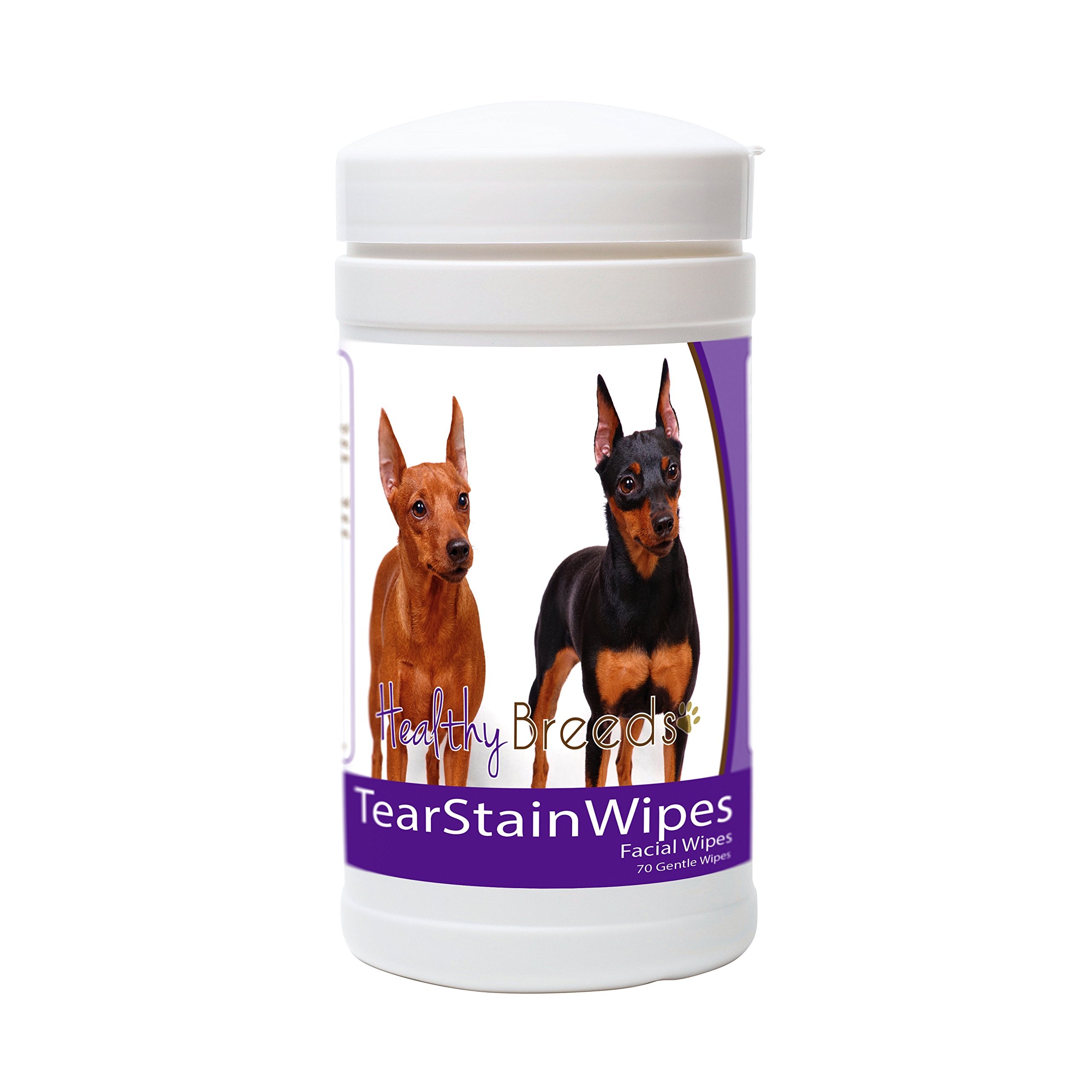 Healthy Breeds Miniature Pinscher Tear Stain Wipes 70 Count