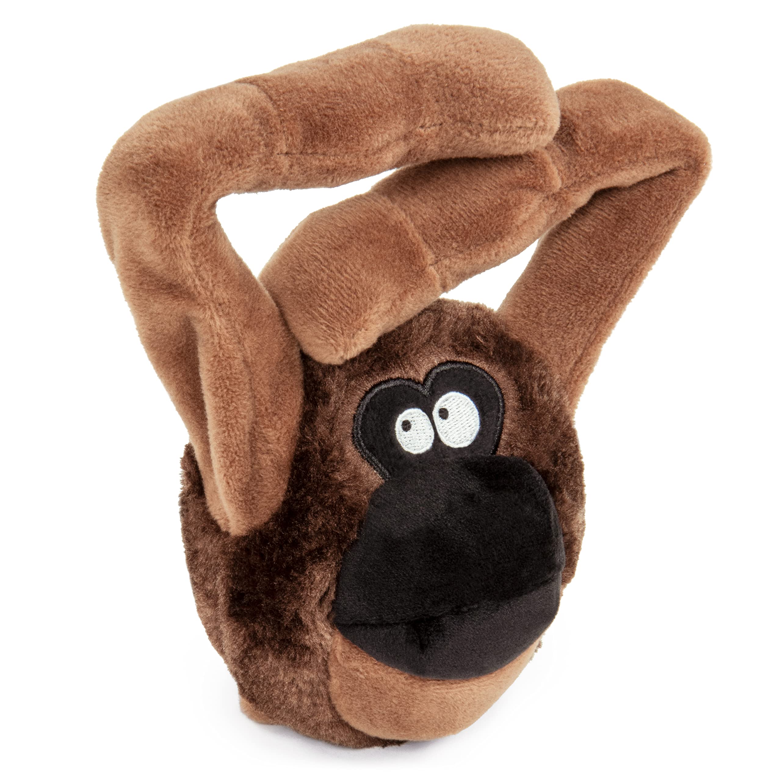 Godog Action Plush Ape Animated Squeaky Dog Toy, Chew Guard Technology - Brown, One Size