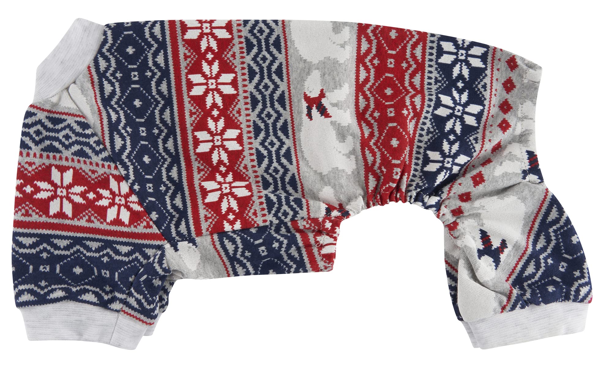 Lanyarco Bear Snowflake Ugly Dog Christmas Pajamas Clothes For Dogs Onesie Pjs Medium Size