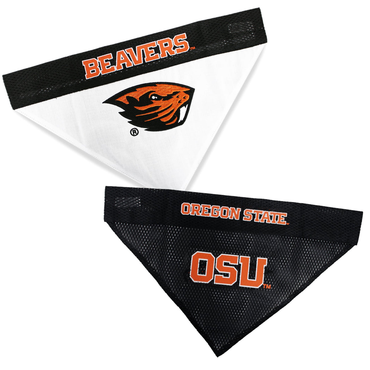 Pets First Collegiate Pet Accessories, Reversible Bandana, Oregon State Beavers, Large/X-Large