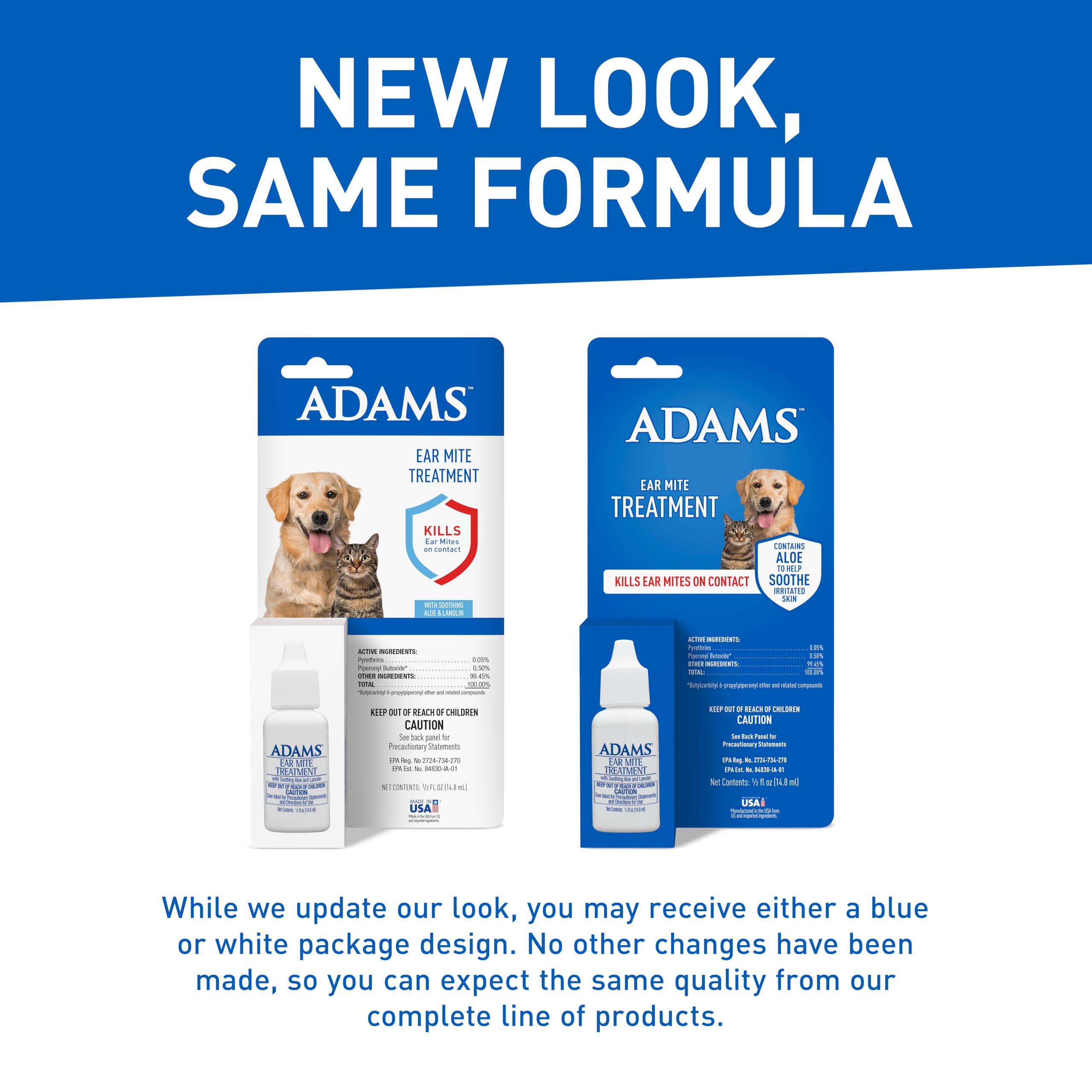 Adams Ear Mite Treatment For Dogs and Cats Over 12 Weeks, Kills Ear Mites On Contact, Relief For Dogs and Cats Suffering From Ea