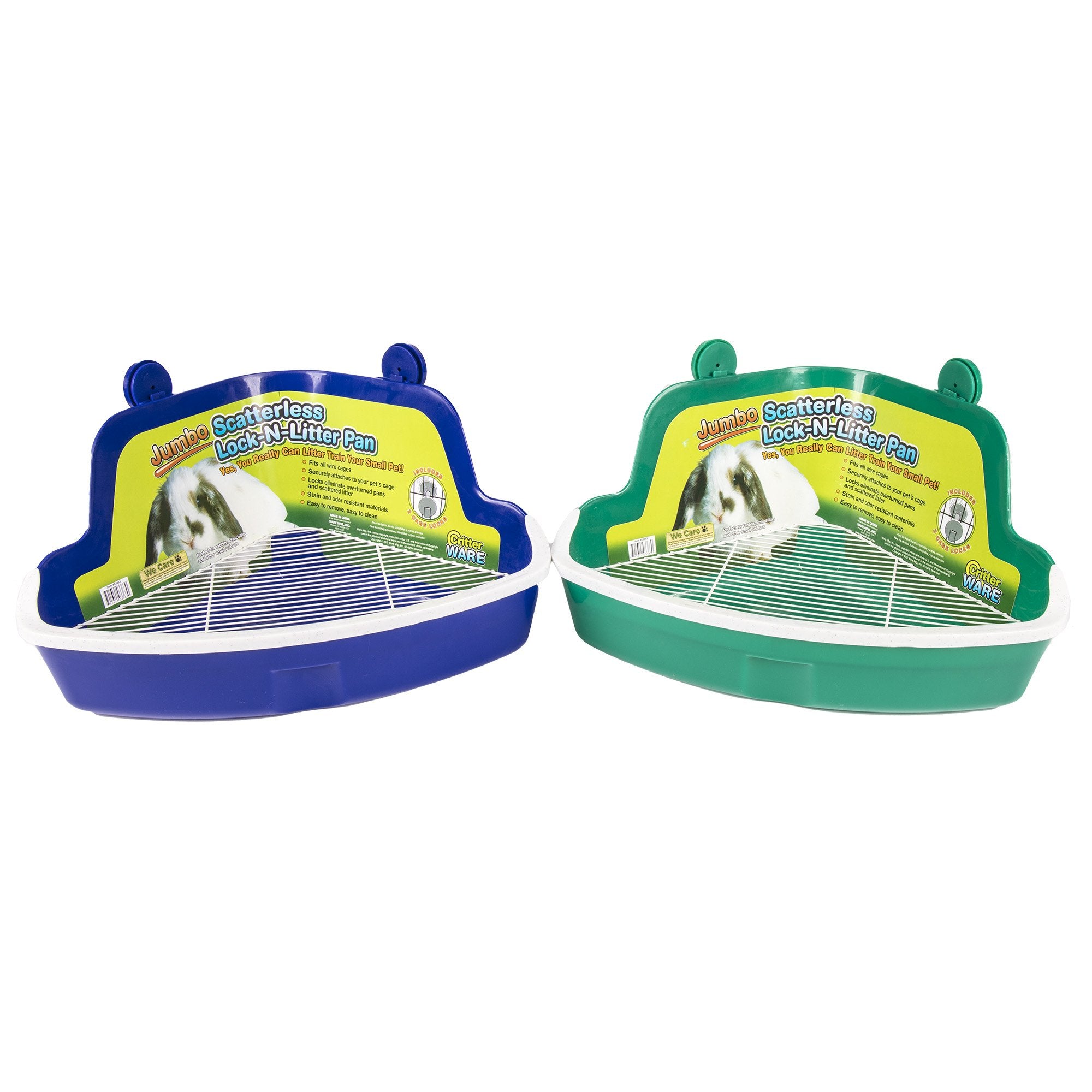 Ware Manufacturing Plastic Scatterless Lock-N-Litter Bigger Pet Pan, Jumbo - Colors May Vary