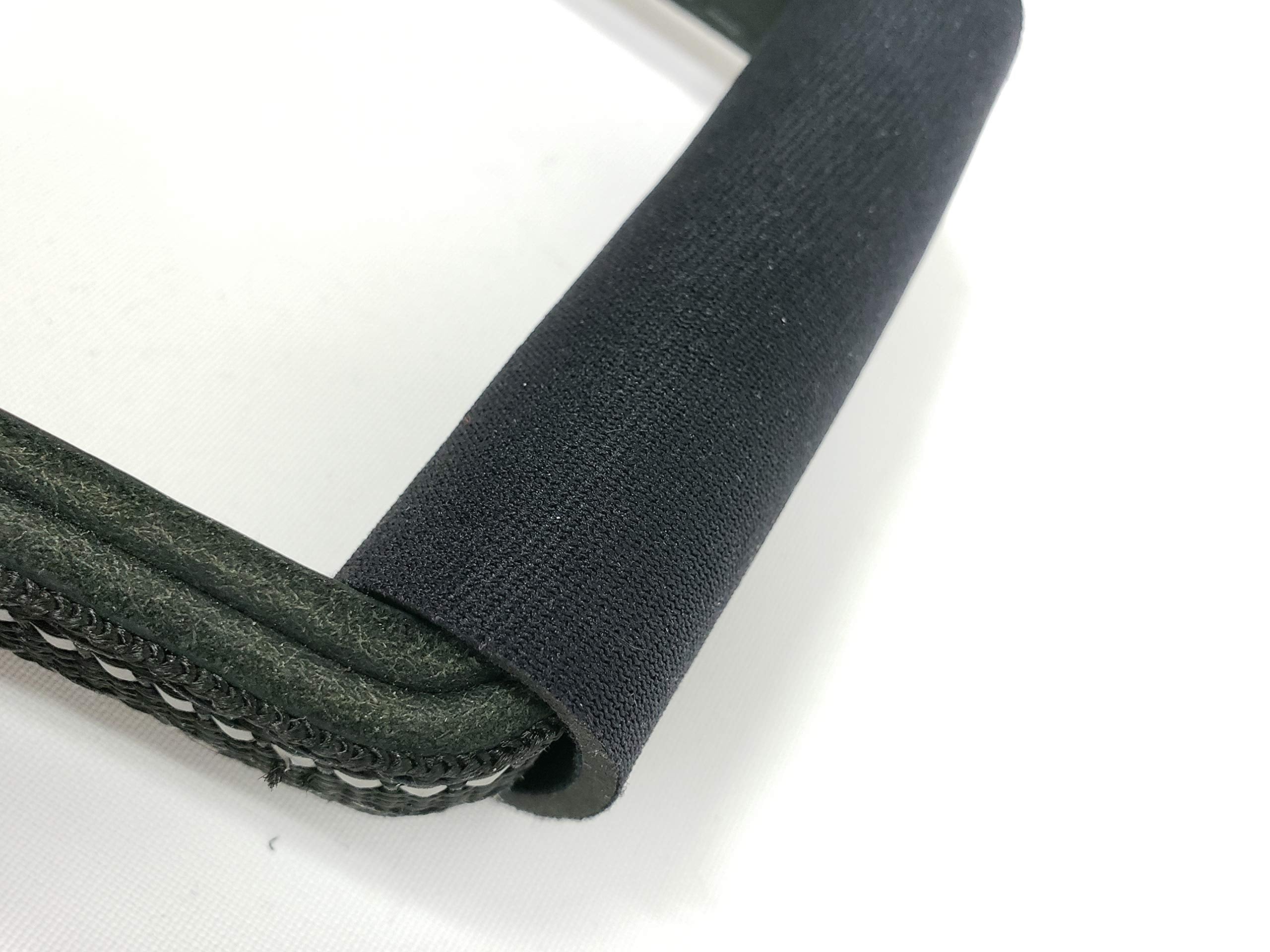 Activedogs Leather Snap-On Service Dog 16' Bridge Handle + Reflective Service Dog Id Band W/Neoprene Padded Handle