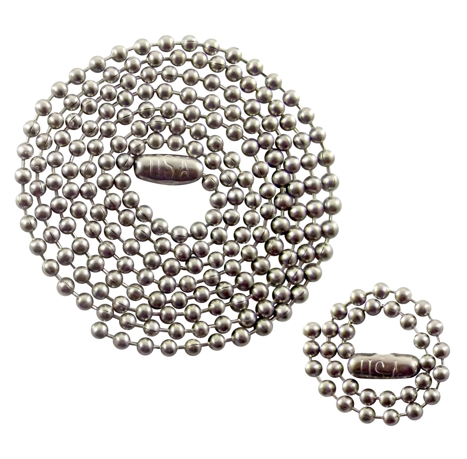 Military Dog Tags, Custom Embossed Stainless Steel Tags With Stainless Steel Chains And Silencers, Tag-Z