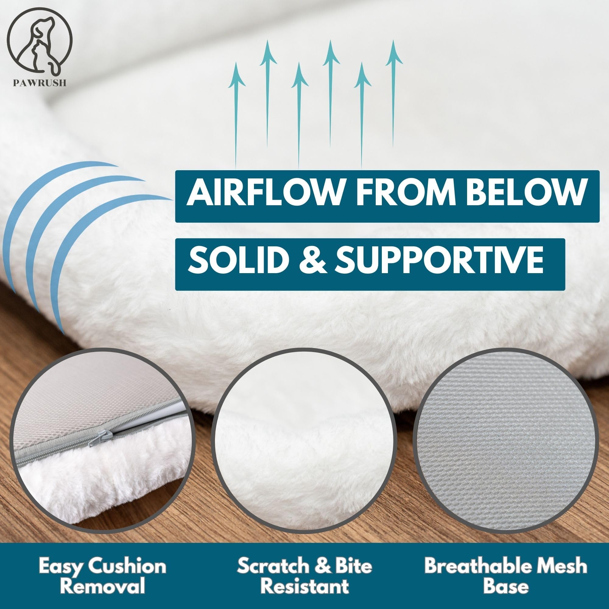 Pawrush Cat Window Perch - Cat Window Bed With 4 Large Premium Suction Cups & Soft Solid Cushion; Strong Rustproof Metal Frame W