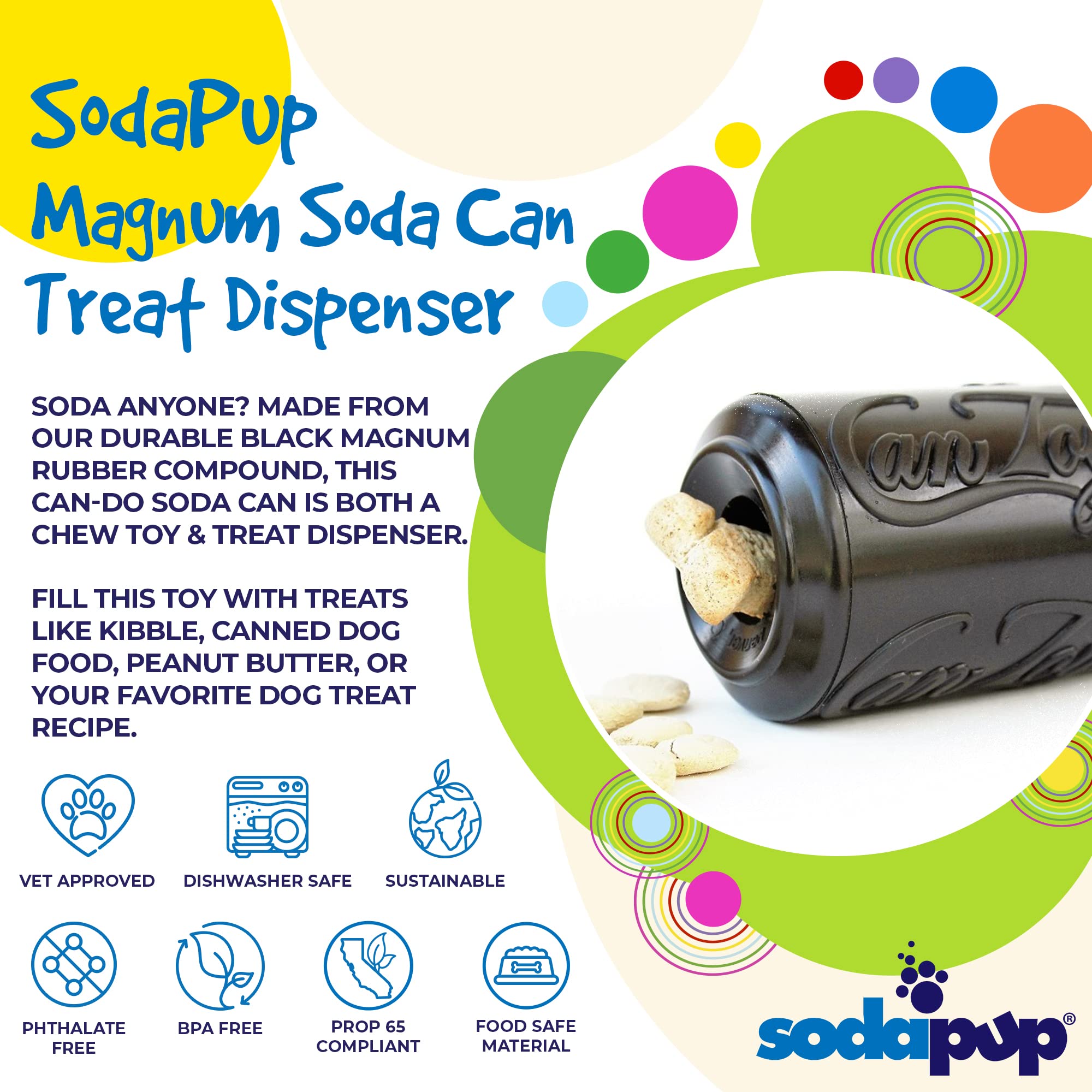 SP Magnum Can Toy Ultra Durable Rubber Chew Toy & Treat Dispenser