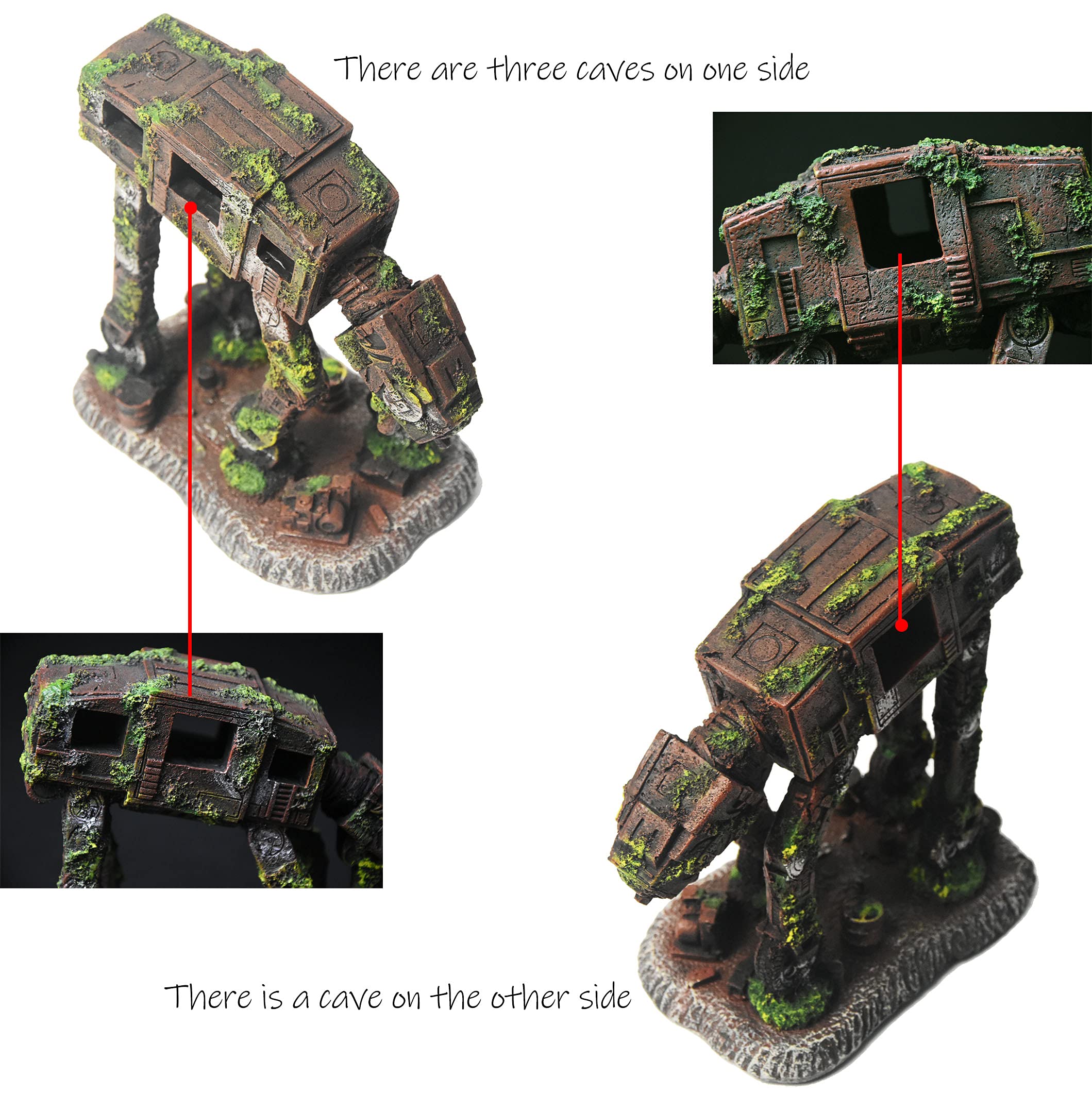 fazhongfa Fish Tank Decorations Star Wars Aquarium Accessories Small to Large Fish Tank Resin Decor for Betta Goldfish Hideouts