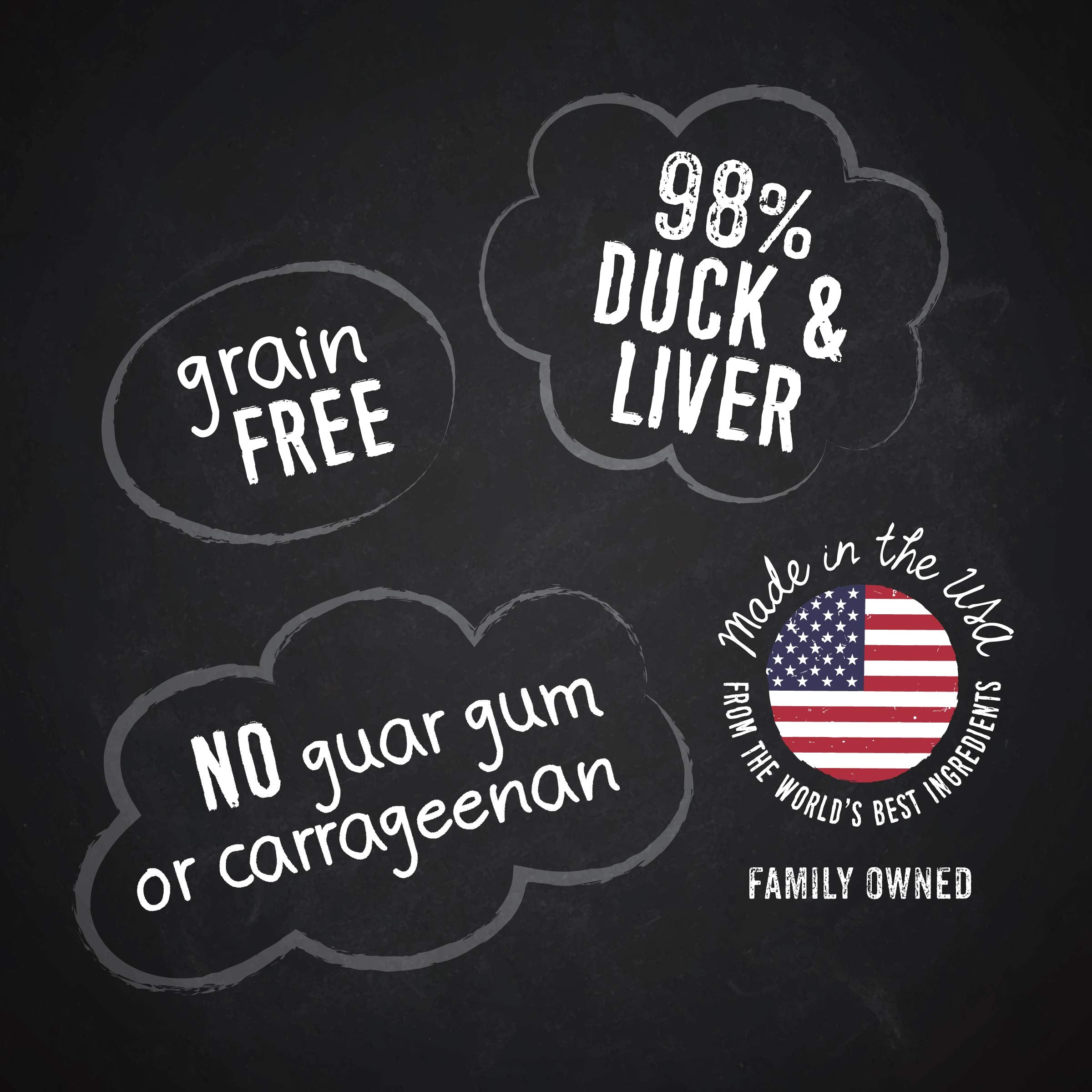 Hound & Gatos Wet Cat Food, 98% Duck & Liver, Grain Free Pate Cat Food, Real Meat, High Protein, Limited Ingredients, No Additiv