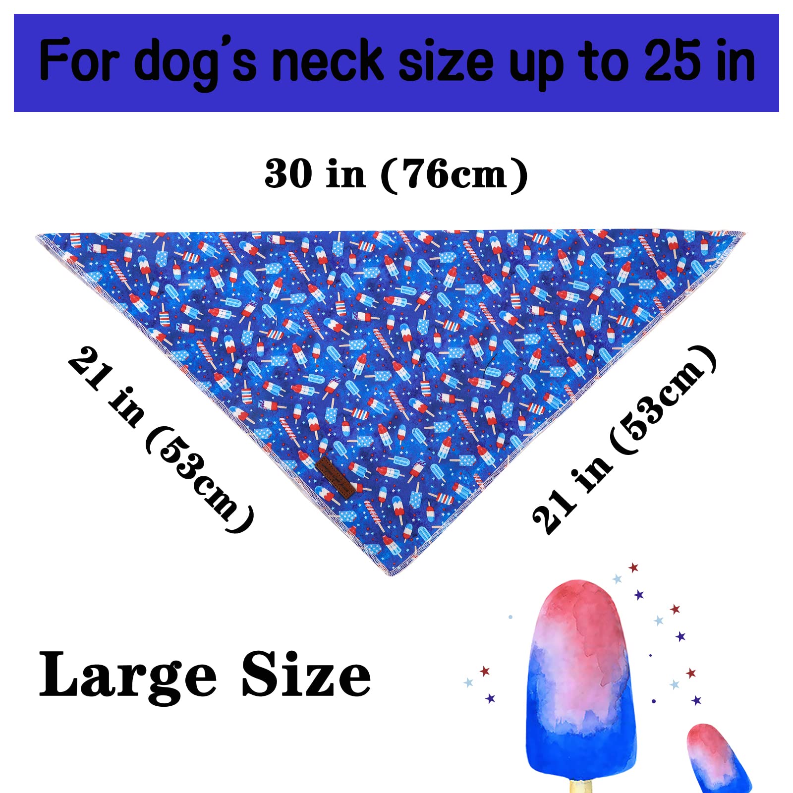 Unique Style Paws Independence Day Flag Dog Bandana, Best For Small Medium Large Boys Girls Dogs