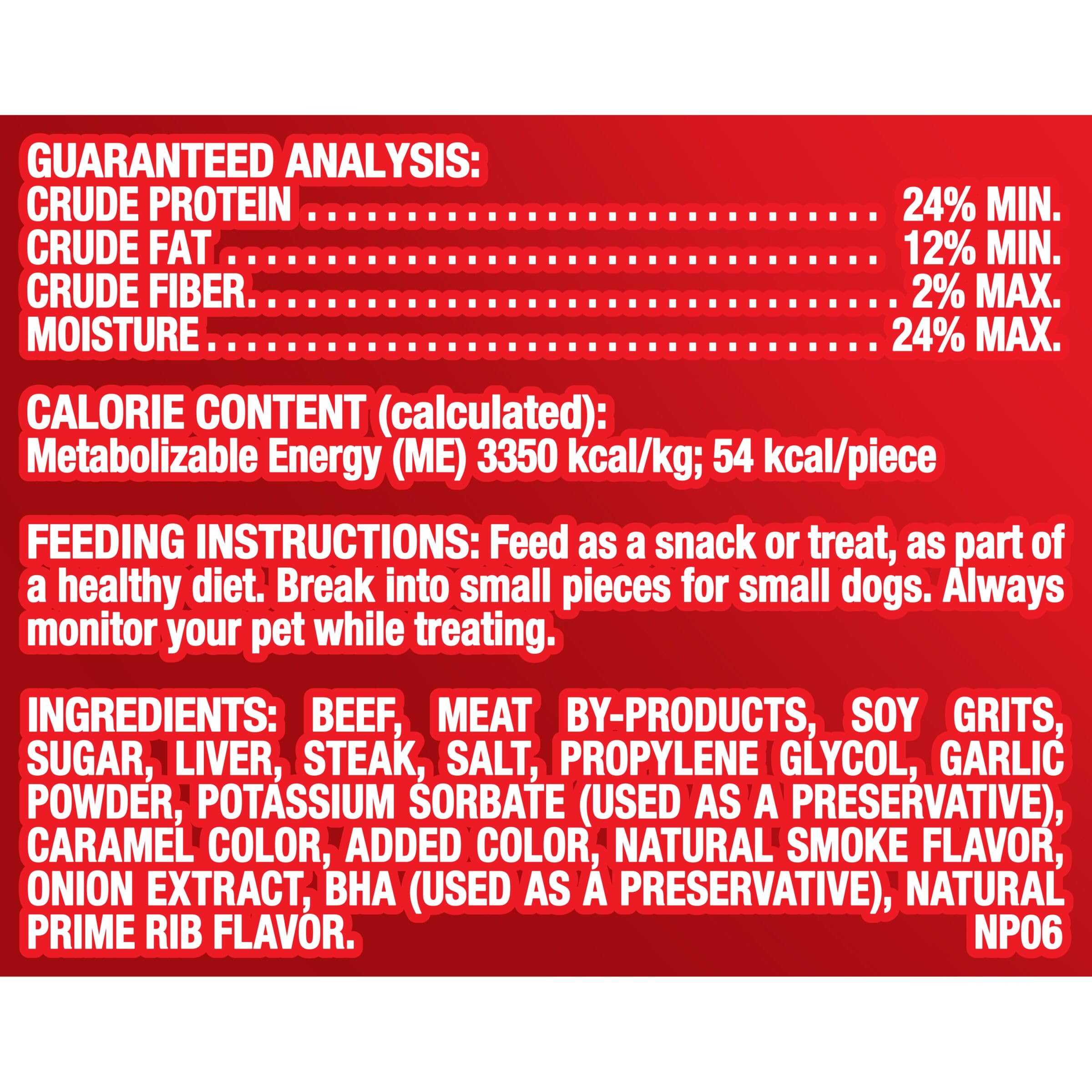 Pup-Peroni Dog Treats, Prime Rib Flavor, 38 Ounce, Made with Real Steak, No Red 40 or Fillers