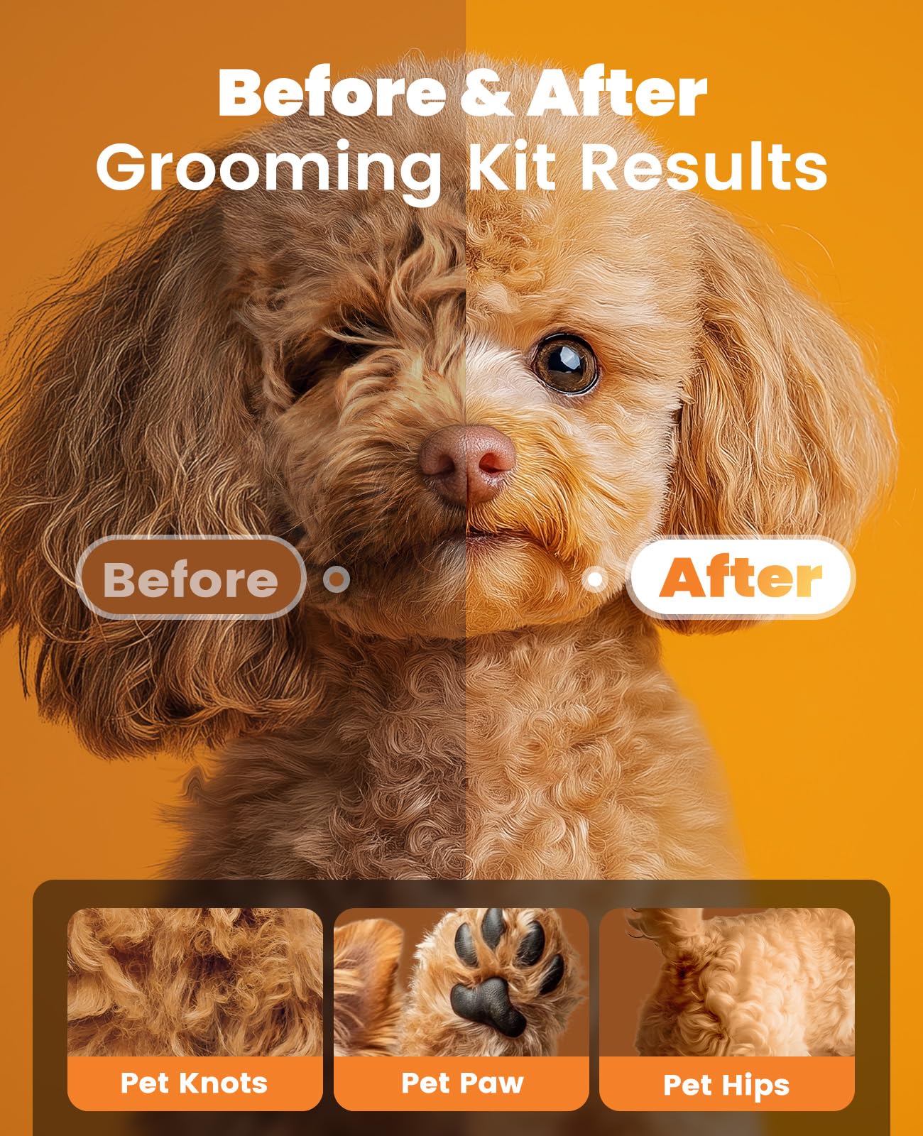 Oneisall Dog Clippers And Dog Paw Trimmer Kit 2 In 1 Low Noise Cordless Dog Clippers For Grooming Pet Hair Trimmers For Small An