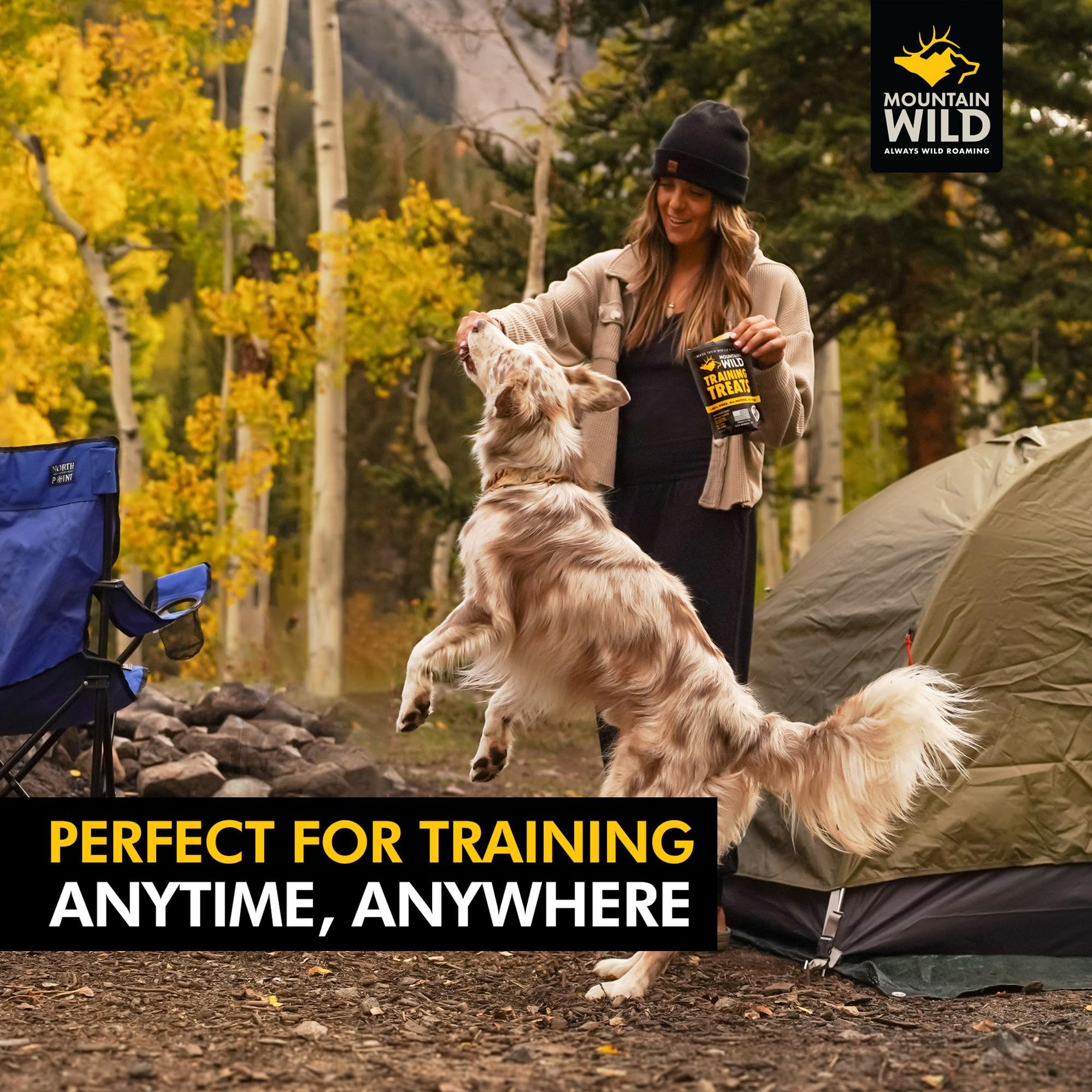 MOUNTAIN WILD Training Treat Nibs for Dogs, Elk & Deer Protein, Rewards for Effective Dog Training, All Natural, No Fillers, No
