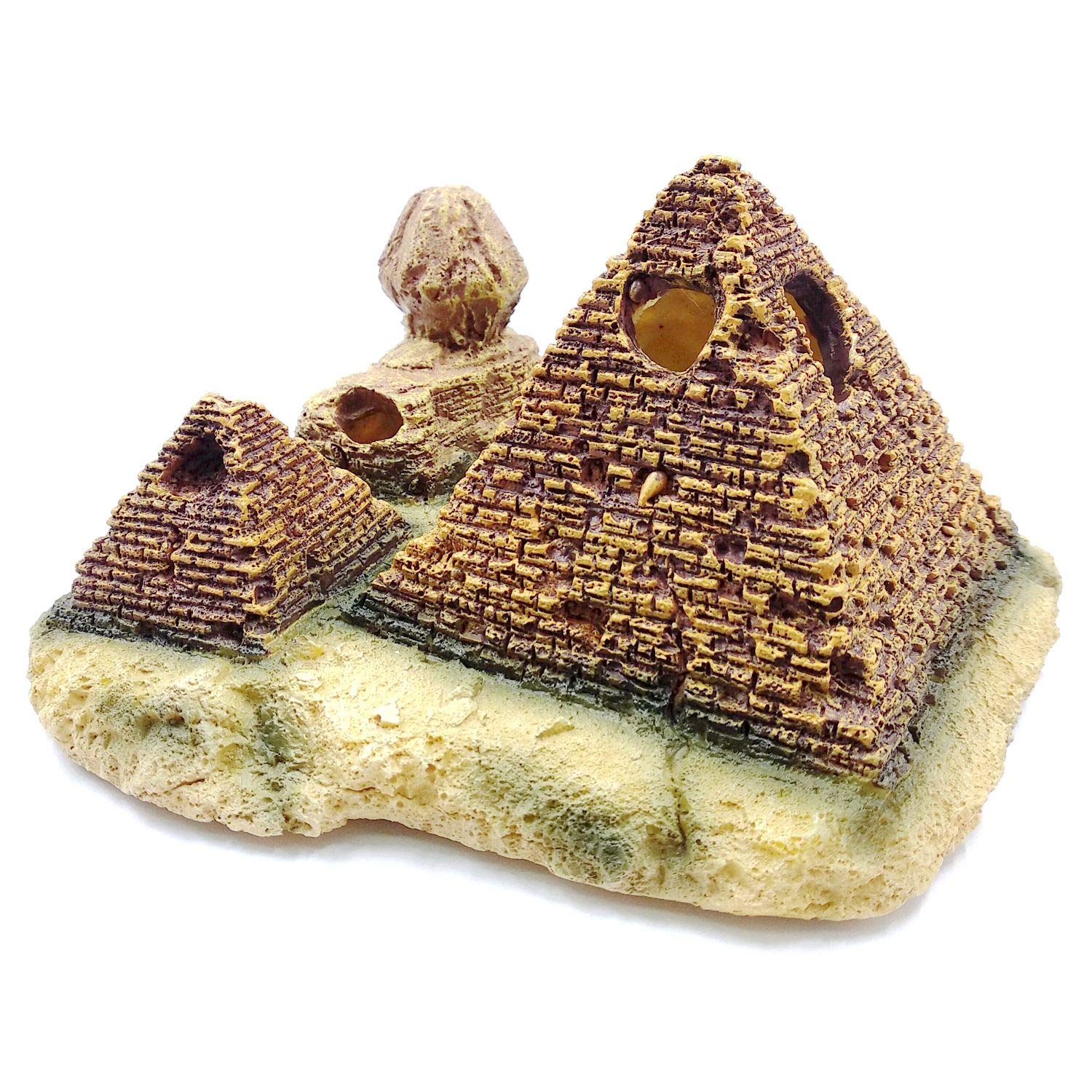 M2cbridge Aquarium Decor Castle Shipwreck Ornament Underwater Landscape(Egyptian Pyramid)