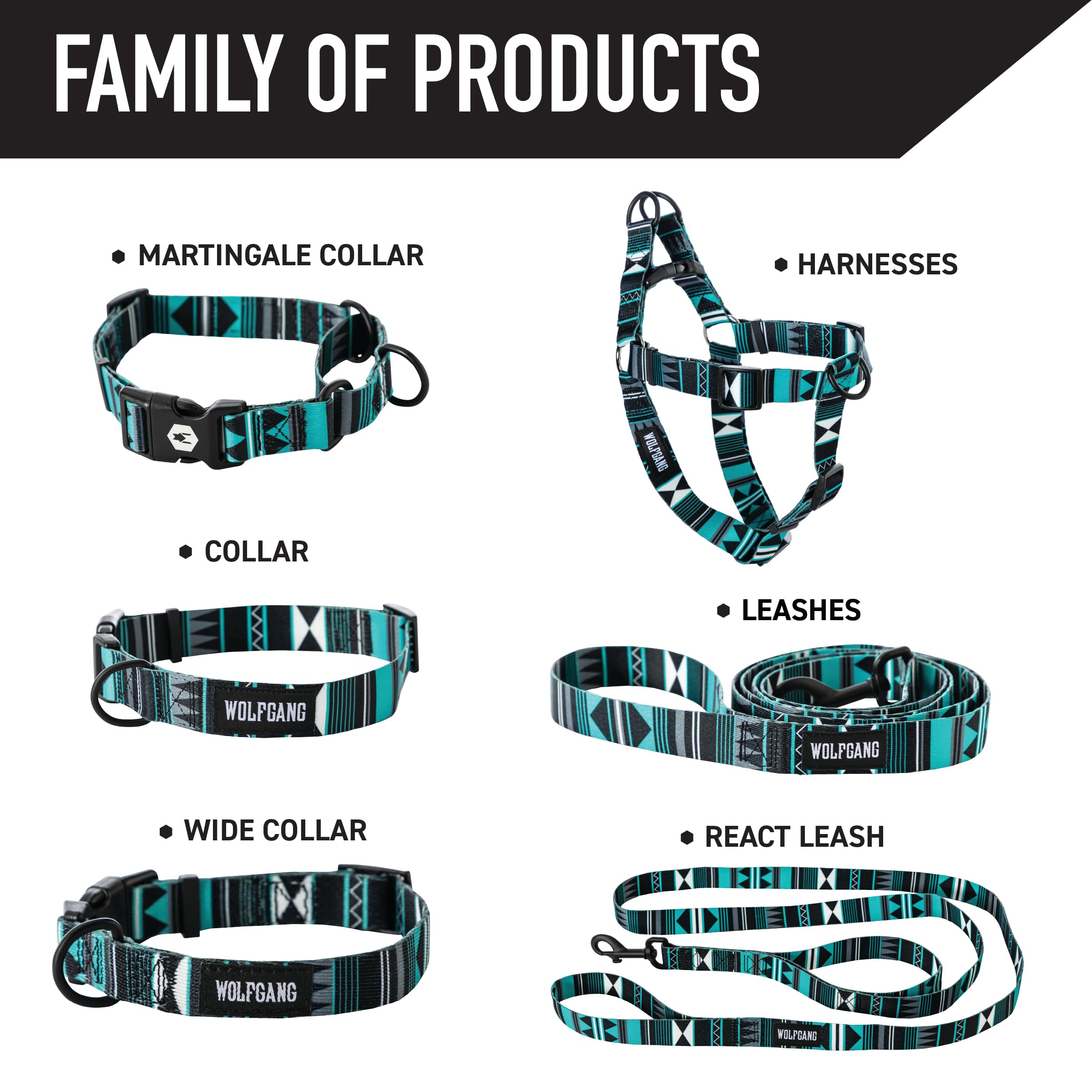 Wolfgang Heavy Duty Adjustable Dog Harness, Pull-Tested for Walking & Training, WesternSky Print, Small