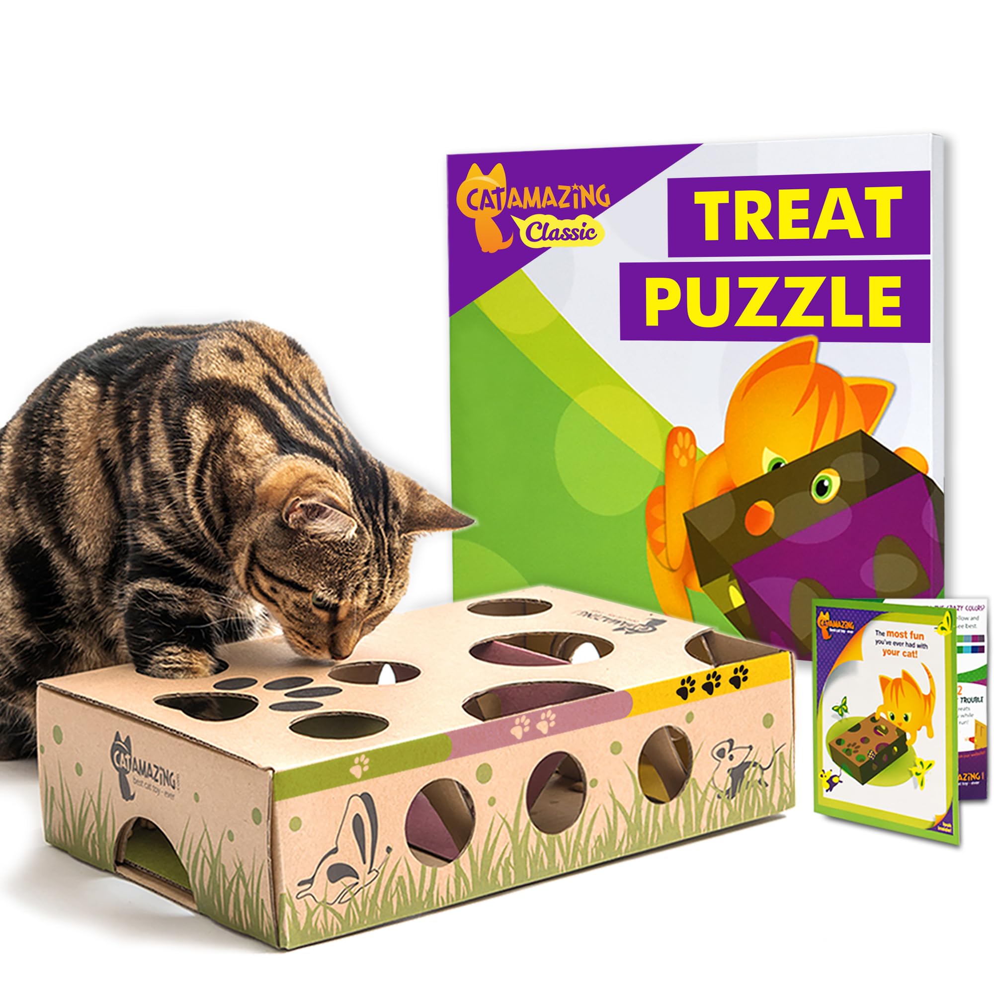 Cat Amazing Classic - Cat Puzzle Feeder - Interactive Enrichment Toy - Treat Puzzle Box - Food Maze for Indoor Cats