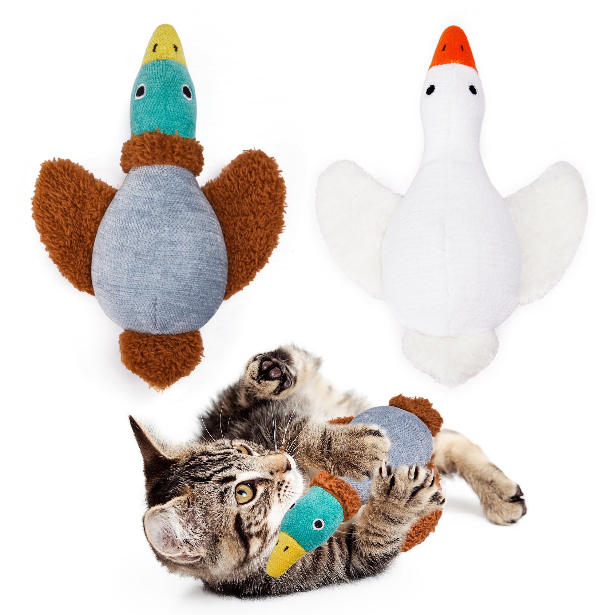 Potaroma Birds Cat Toys, 2 Pack Catnip Toys Soft Durable, Crinkle Sound Kicker Toys For Interactive Indoor Kitten Exercise 6.5 I