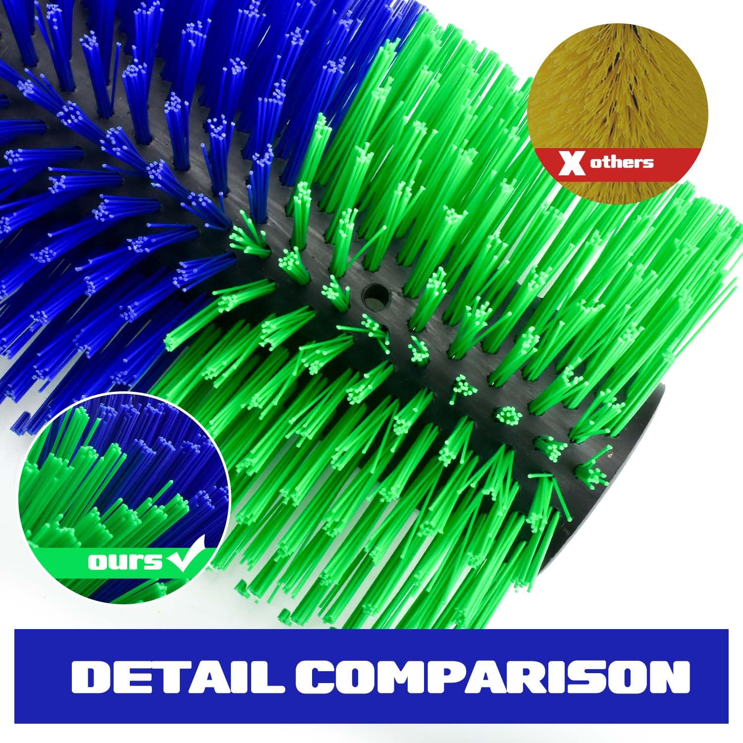 CONLI 2 PCS Livestock Scratching Brush with 8 Screws, Horse Brushes for Grooming, Cow Scratcher Horse Scratching Post for Reliev