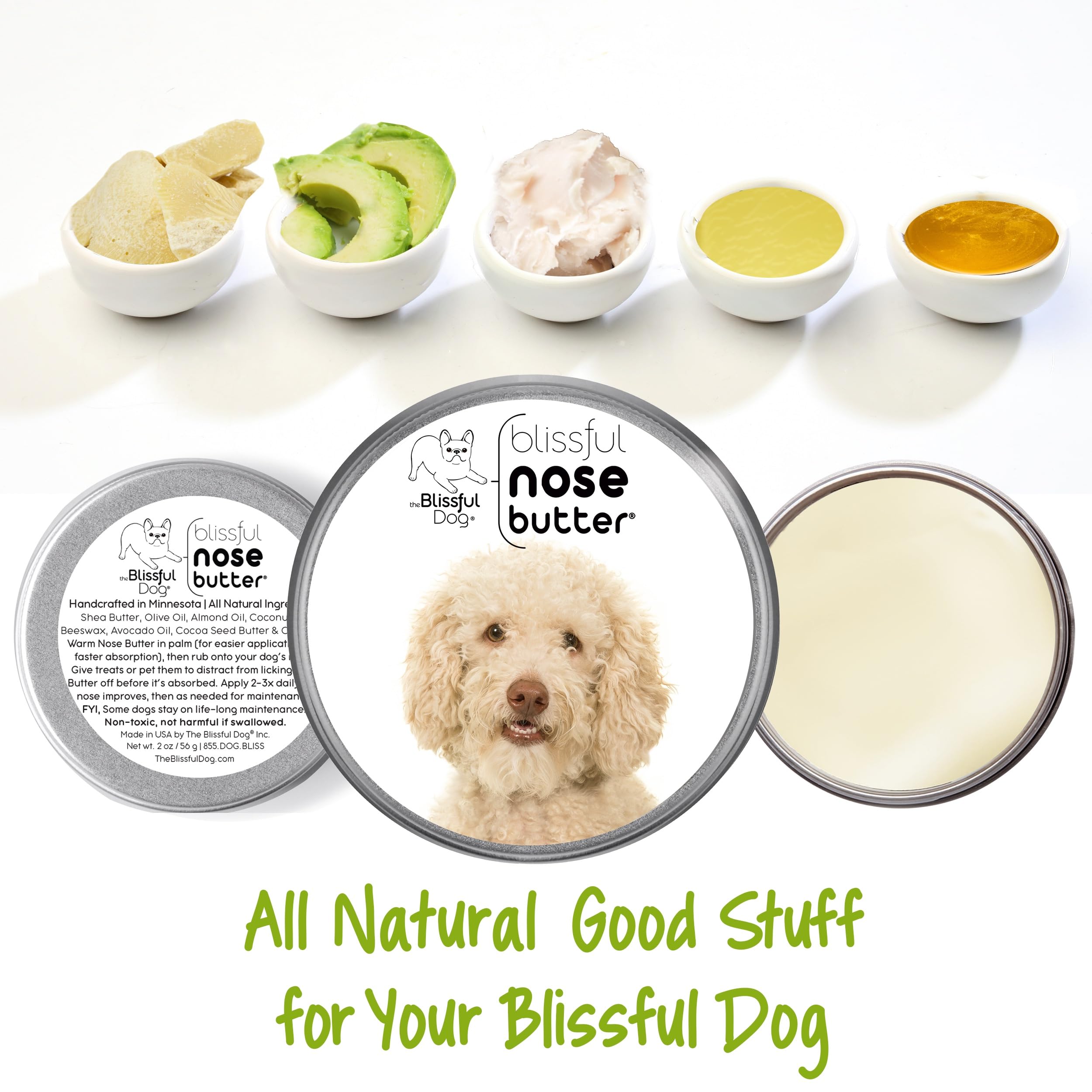 The Blissful Dog Goldendoodle Unscented Nose Butter, 4-Ounce