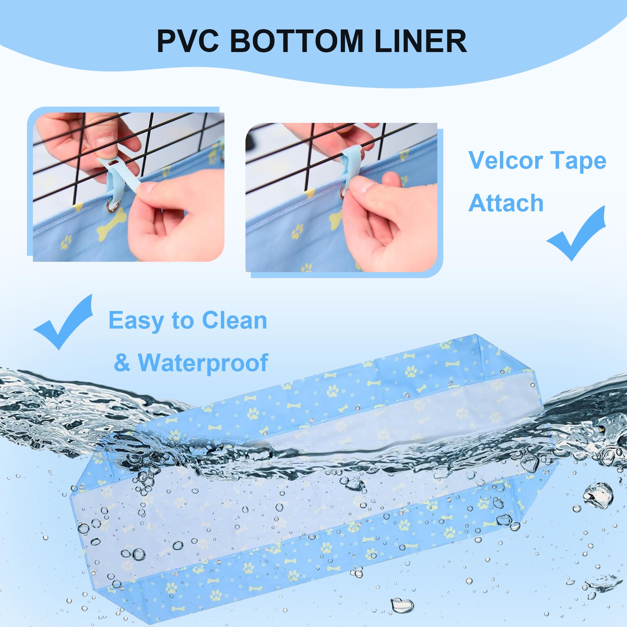 Modeslab Guinea Pig Cages With Liner, 8-Sqft Small Animal Pet Playpen Indoor C&C Habitat Cage For Rabbit Puppy Hedgehog Outdoor