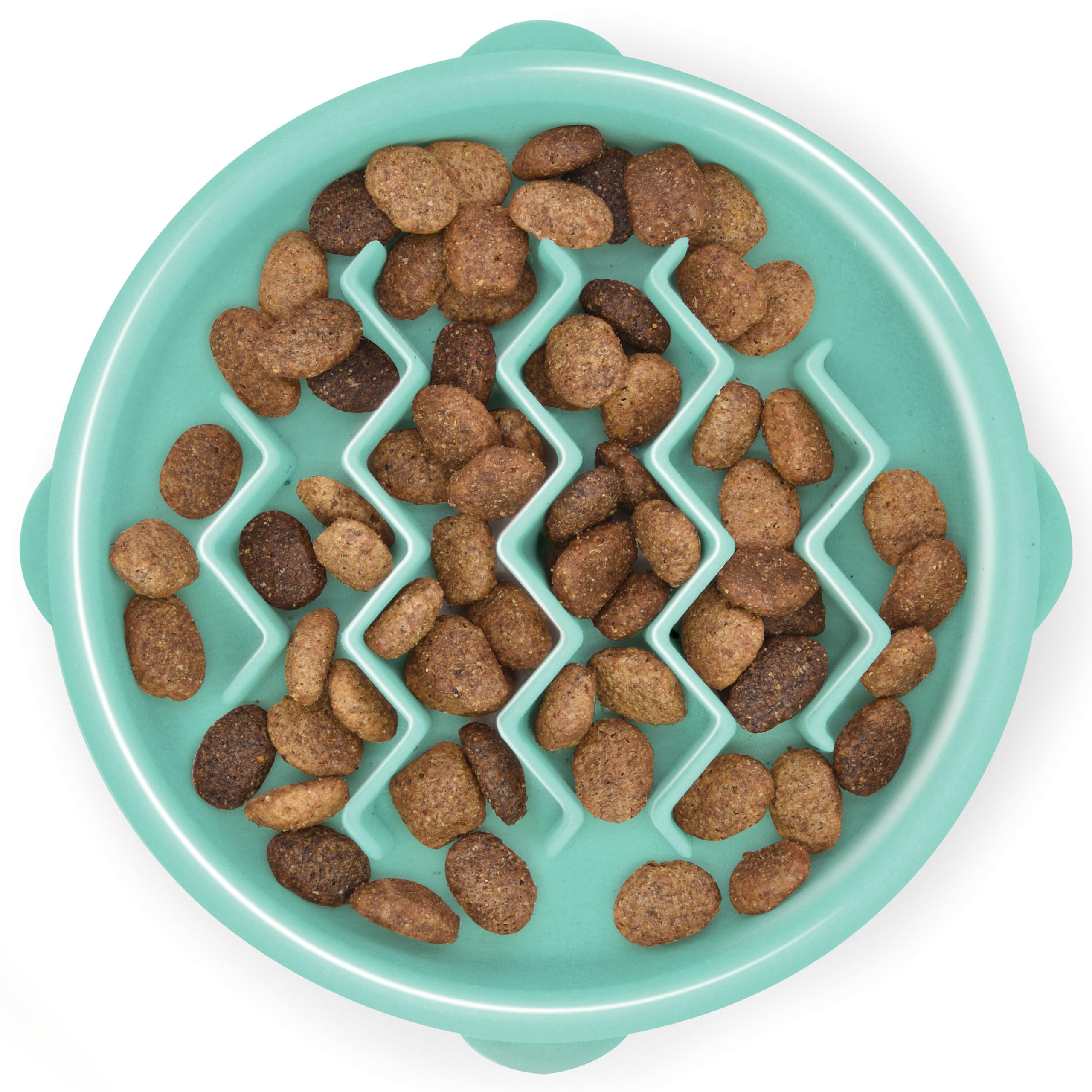 Outward Hound Small Fun Feeder Slow Bowl, Puzzle for Fast Eaters, Puppies, Cats & Small Dogs, Wet or Dry Food, Helps Prevent Blo