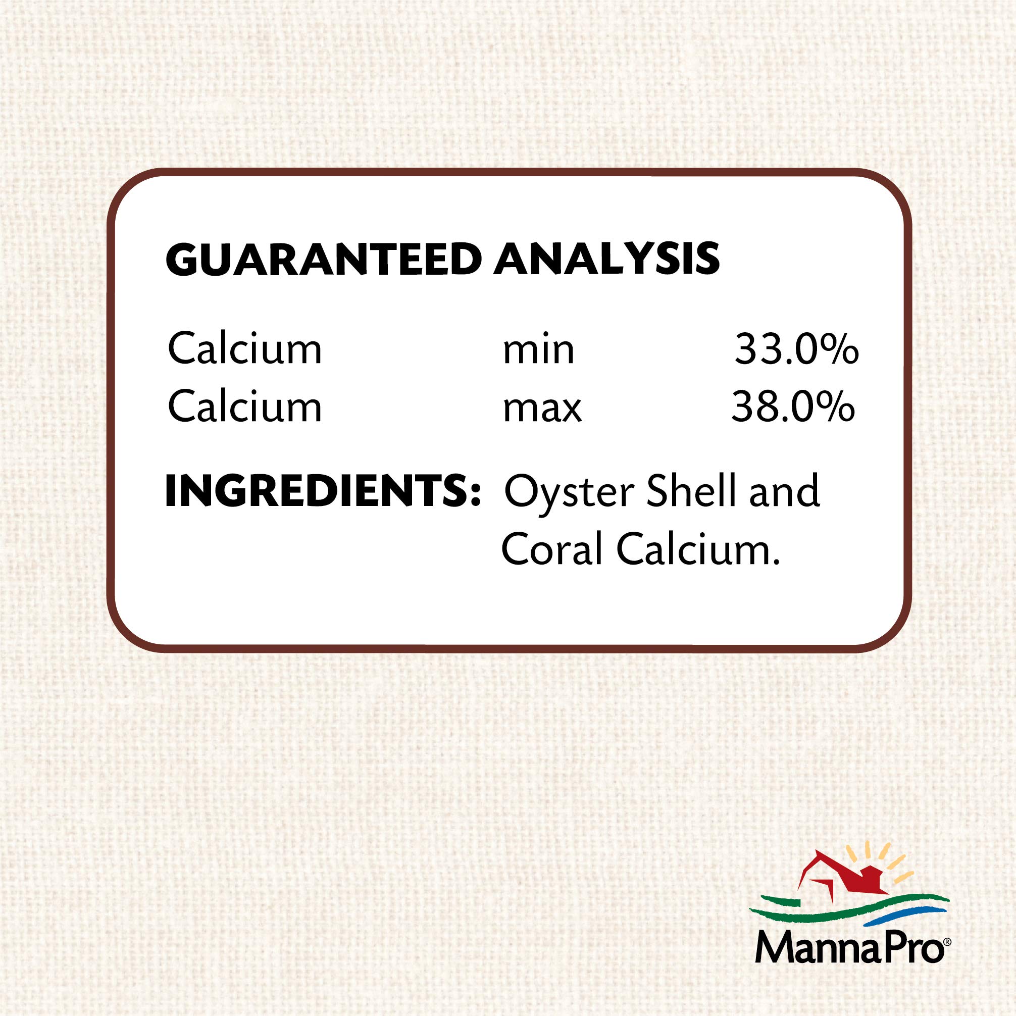 Manna Pro Crushed Oyster Shell for Laying Hens - Laying Chicken Oyster Shell - 6-Pack of 5lbs