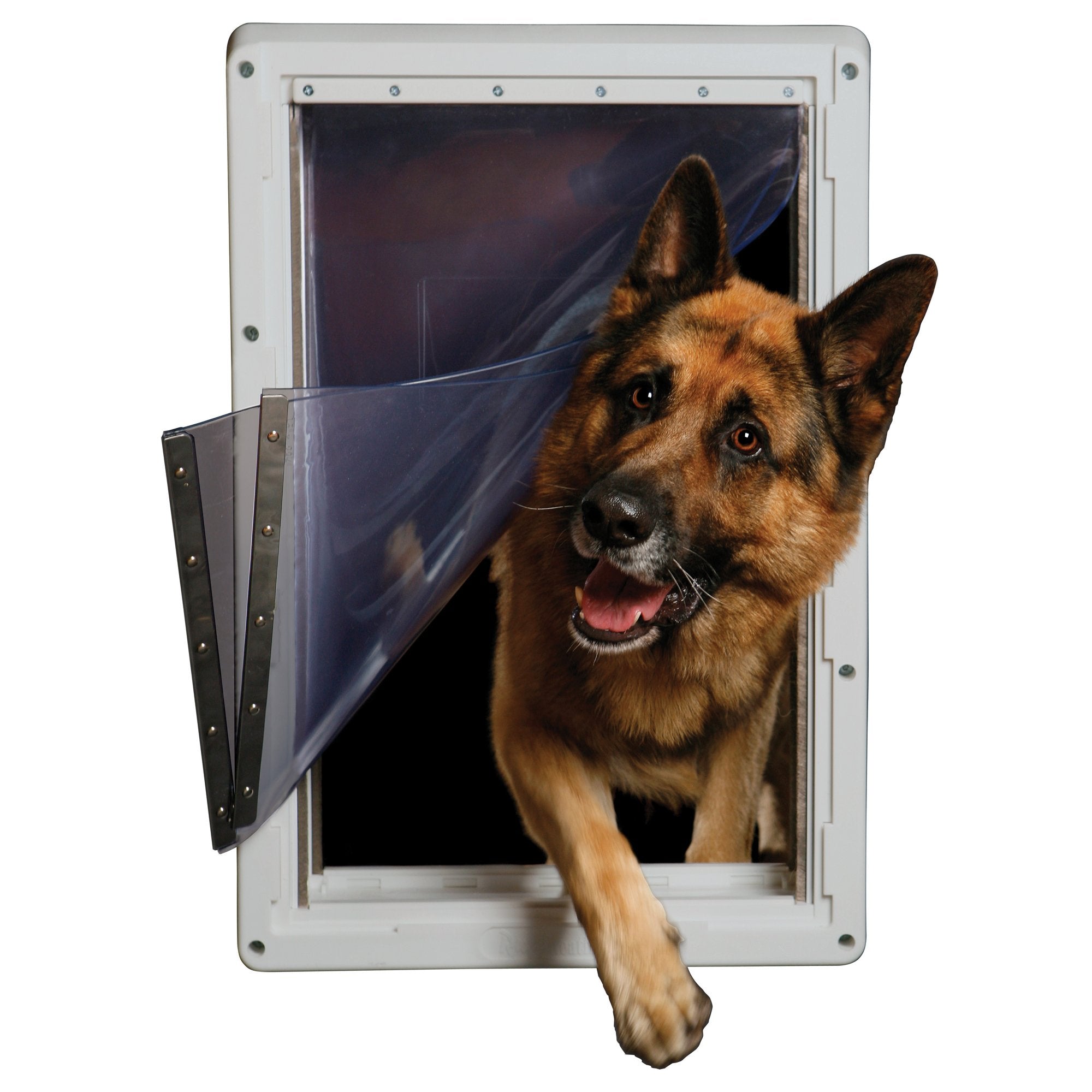 Ideal Pet Products Ruff-Weather Super Large Pet Door, Gray, Telescoping Frame, 15 x 23.5 Flap Size, Weatherproof Design