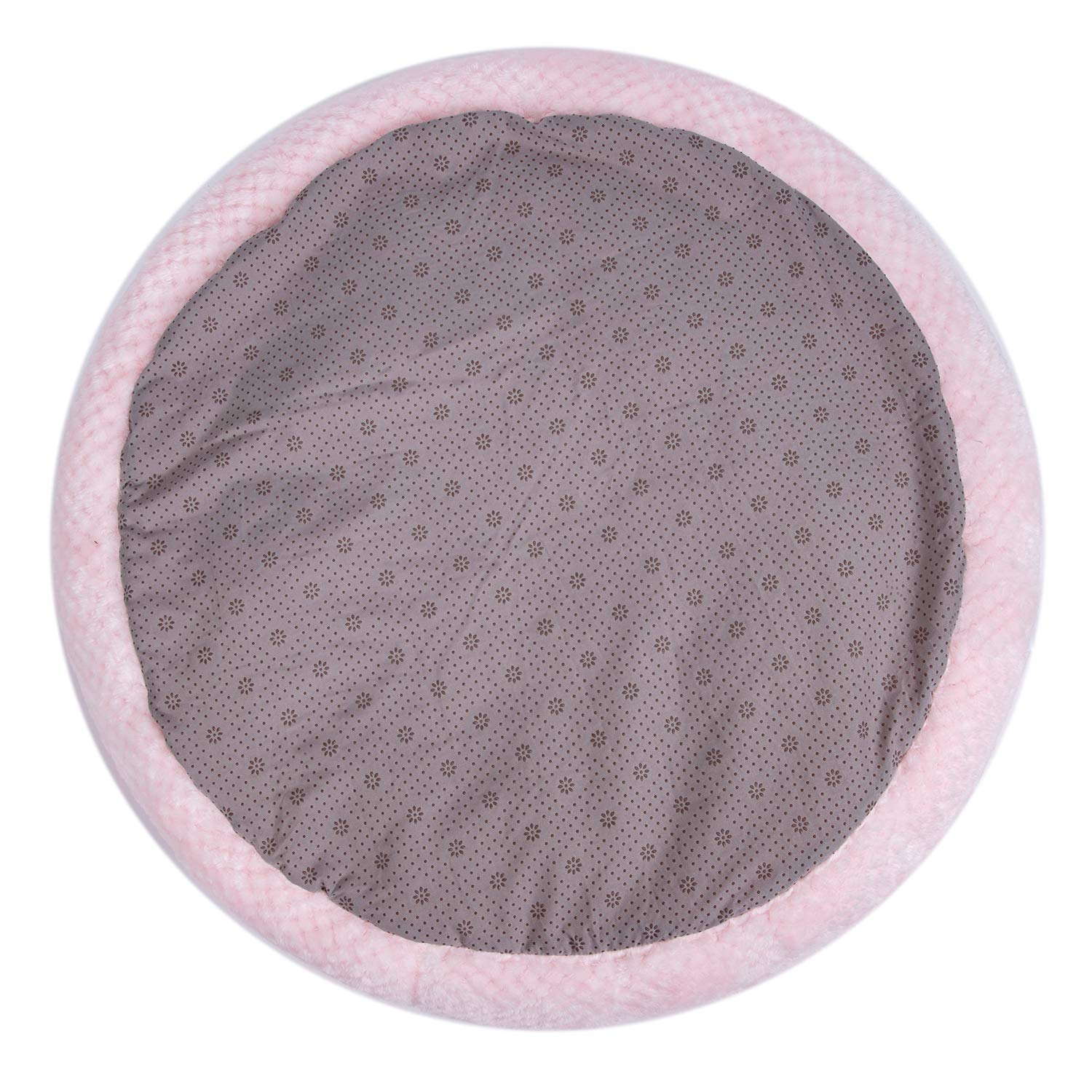 Wonder Miracle Fuzzy Deluxe Pet Beds, Super Plush Dog Or Cat Beds Ideal For Dog Crates, Machine Wash & Dryer Friendly (24' X 24', Pink)