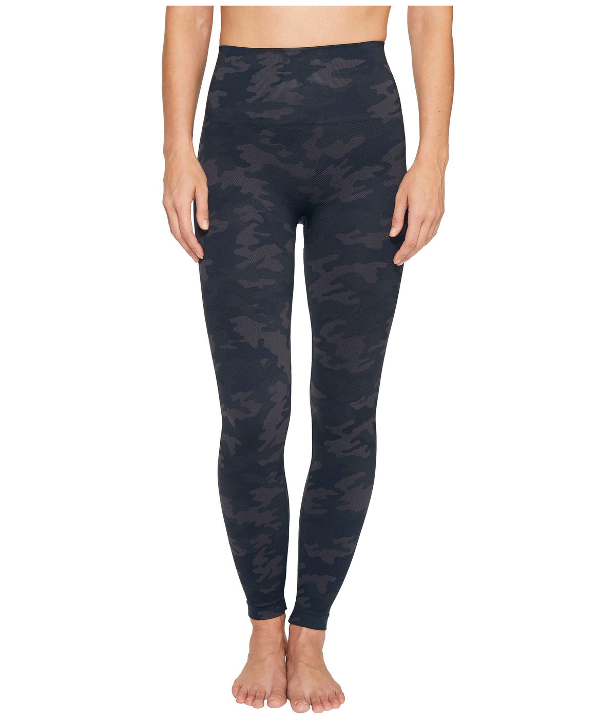 Spanx Leggings For Women Look At Me Now Seamless Leggings Black Camo Md