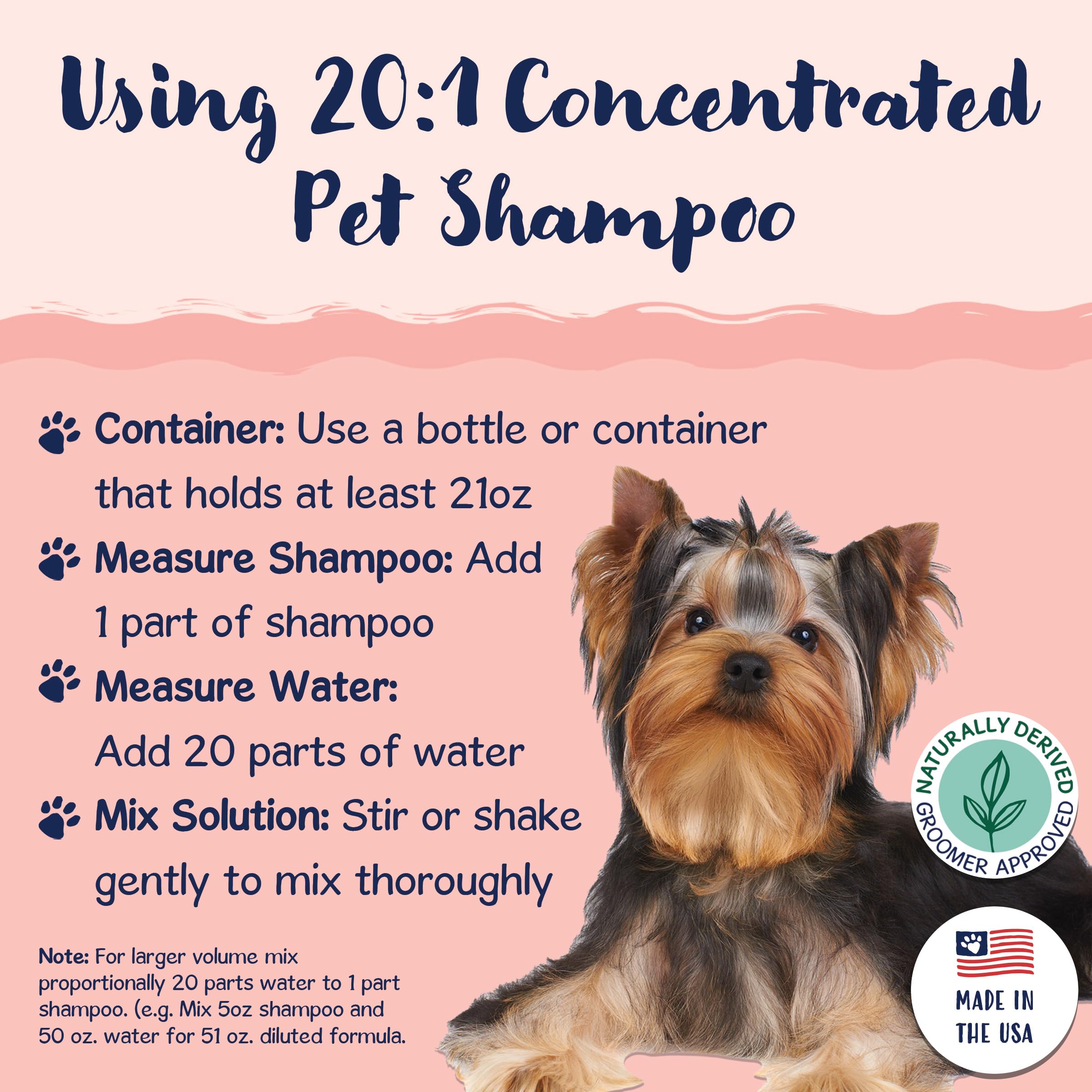 Bobbi Panter Gorgeous Dog Shampoo For Brightening & Whitening - Natural Ingredients, Tear-Free, Paraben-Free, Ph-Balanced, 20:1