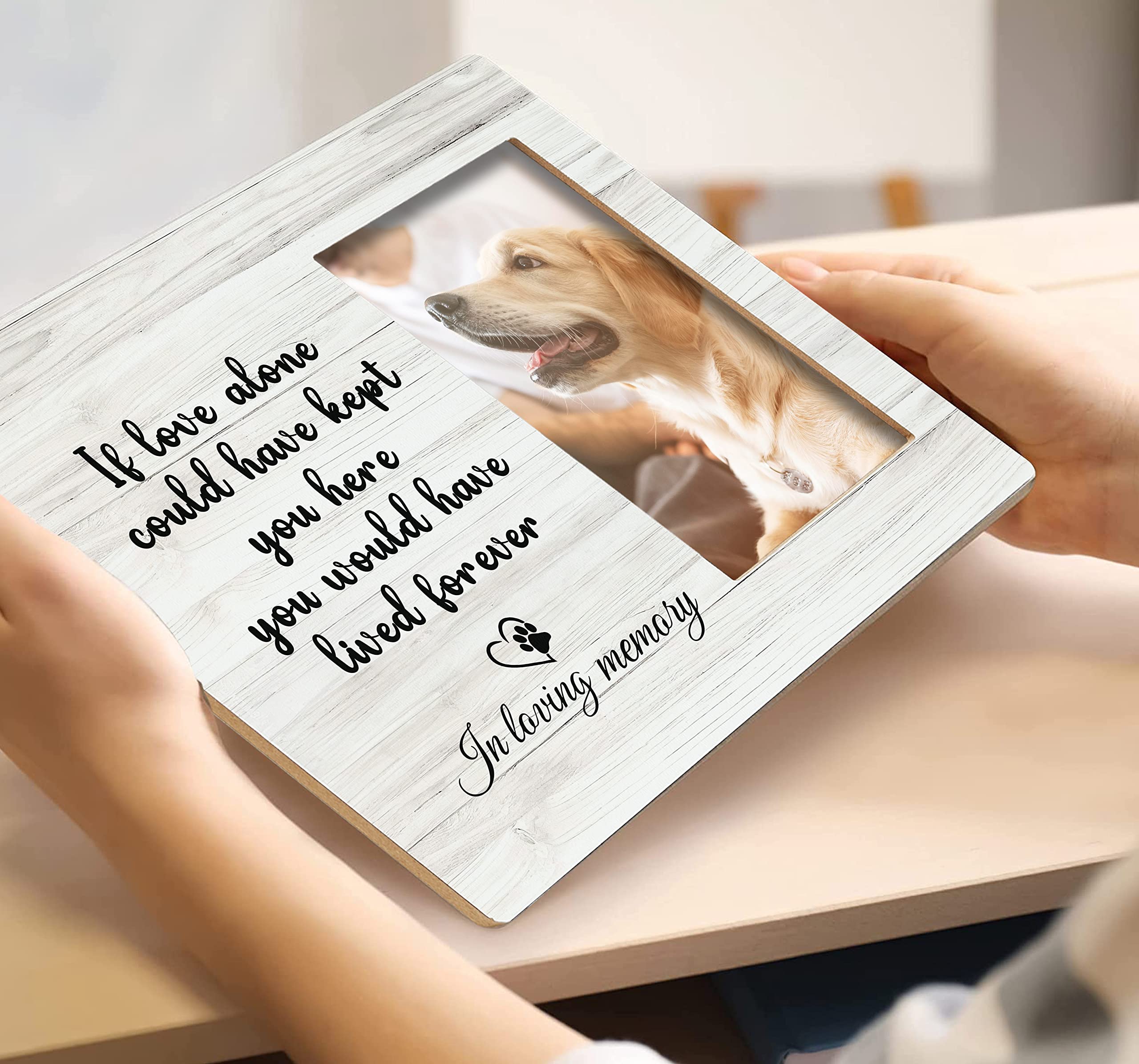 Sradmo Dog Memorial Picture Frame,Dog Frames For Pictures Memorial,Pet Memory Picture Frame,Pet Dog Cat Memorial Photo Frame 4X6