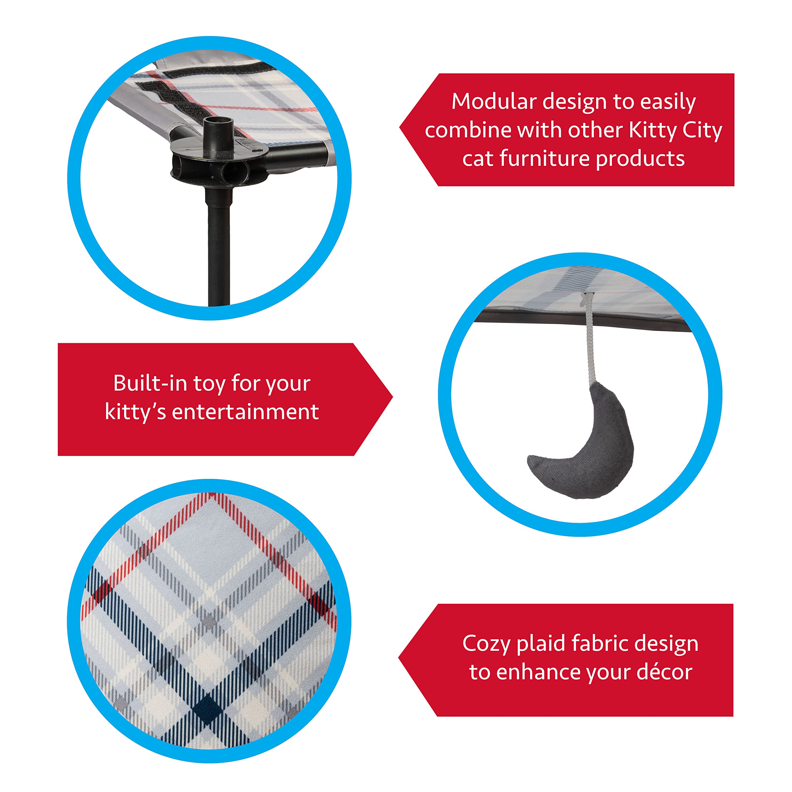 Kitty City Claw Indoor Mega Kit Cat Furniture, Corrugate Cat Scratcher, Cat Bed