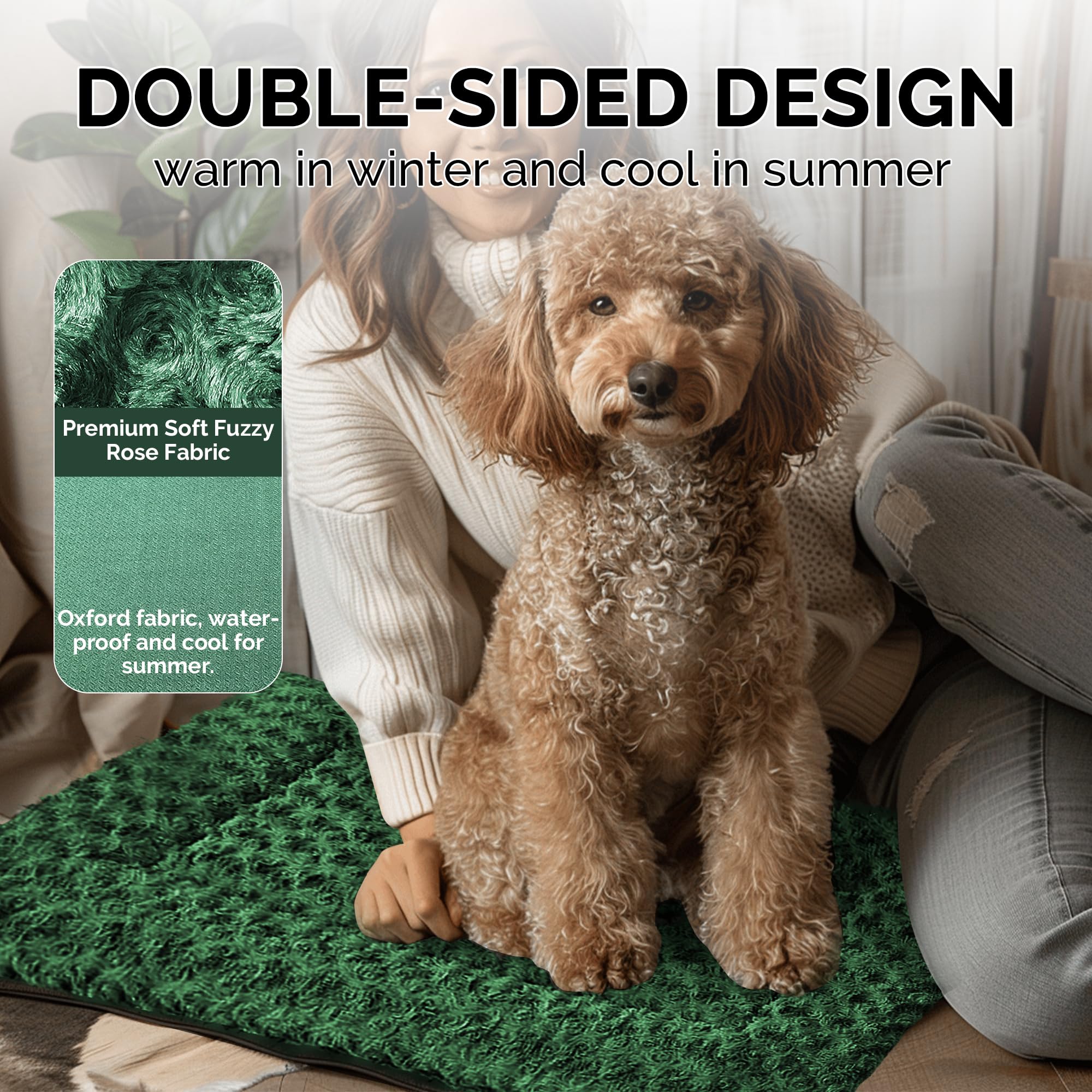 Dog Bed Mat - Comfortable Dog Kennel Pad, Multi-Purpose Dog Crate Bed & Dog Bed Mats For Dogs & Cats - Soft Dog Crate Mat & Dog