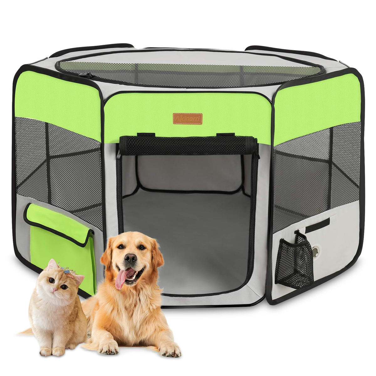 Dog Playpen, Portable Pet Play Pen For Cat, Puppies, Rabbits, Chickens, Foldable Large-Capacity Pet Tent For Indoor/Outdoor Travel Camping