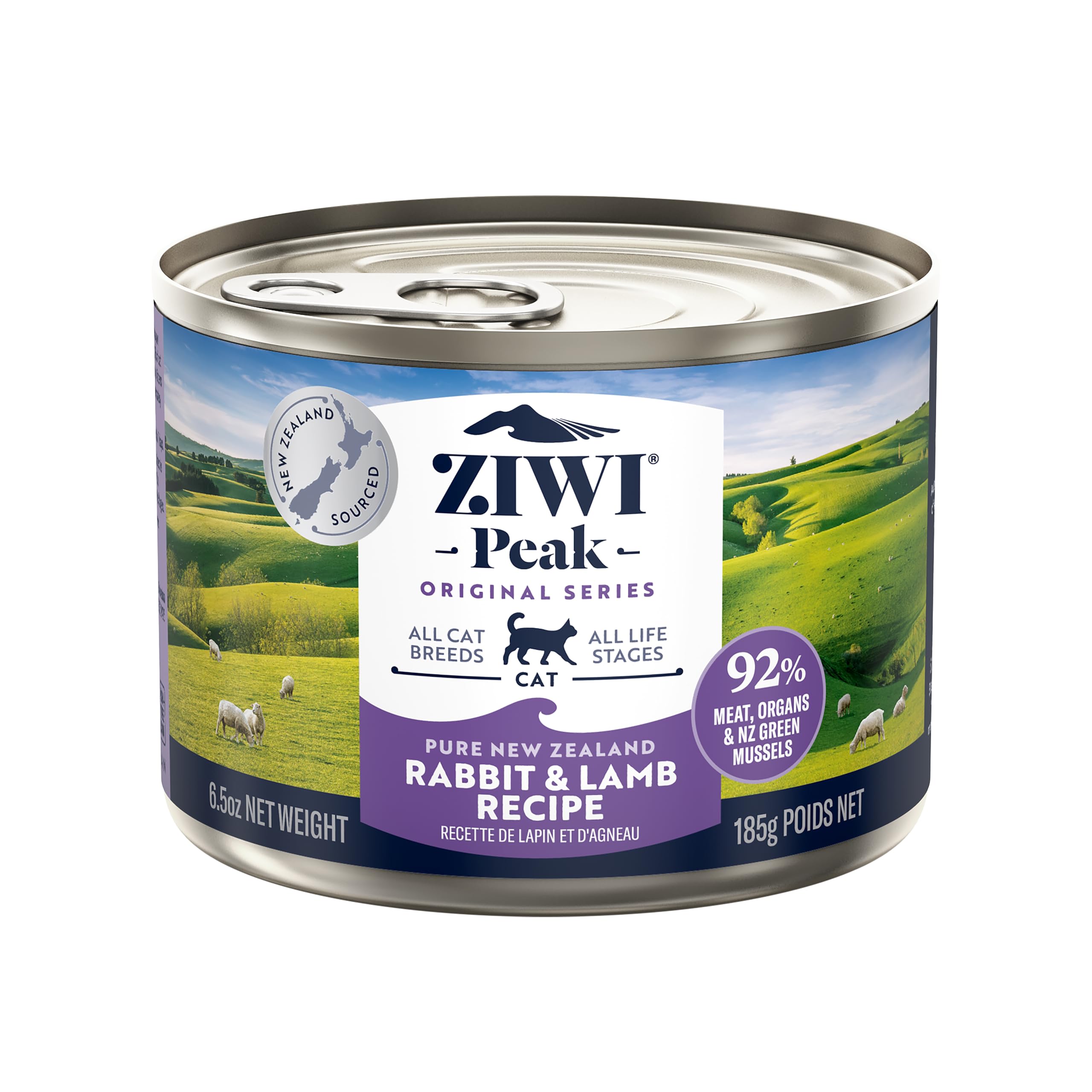 ZIWI Peak Canned Wet Cat Food - All Natural, High Protein, Grain Free, Limited Ingredient, with Superfoods (Rabbit & Lamb, Case 