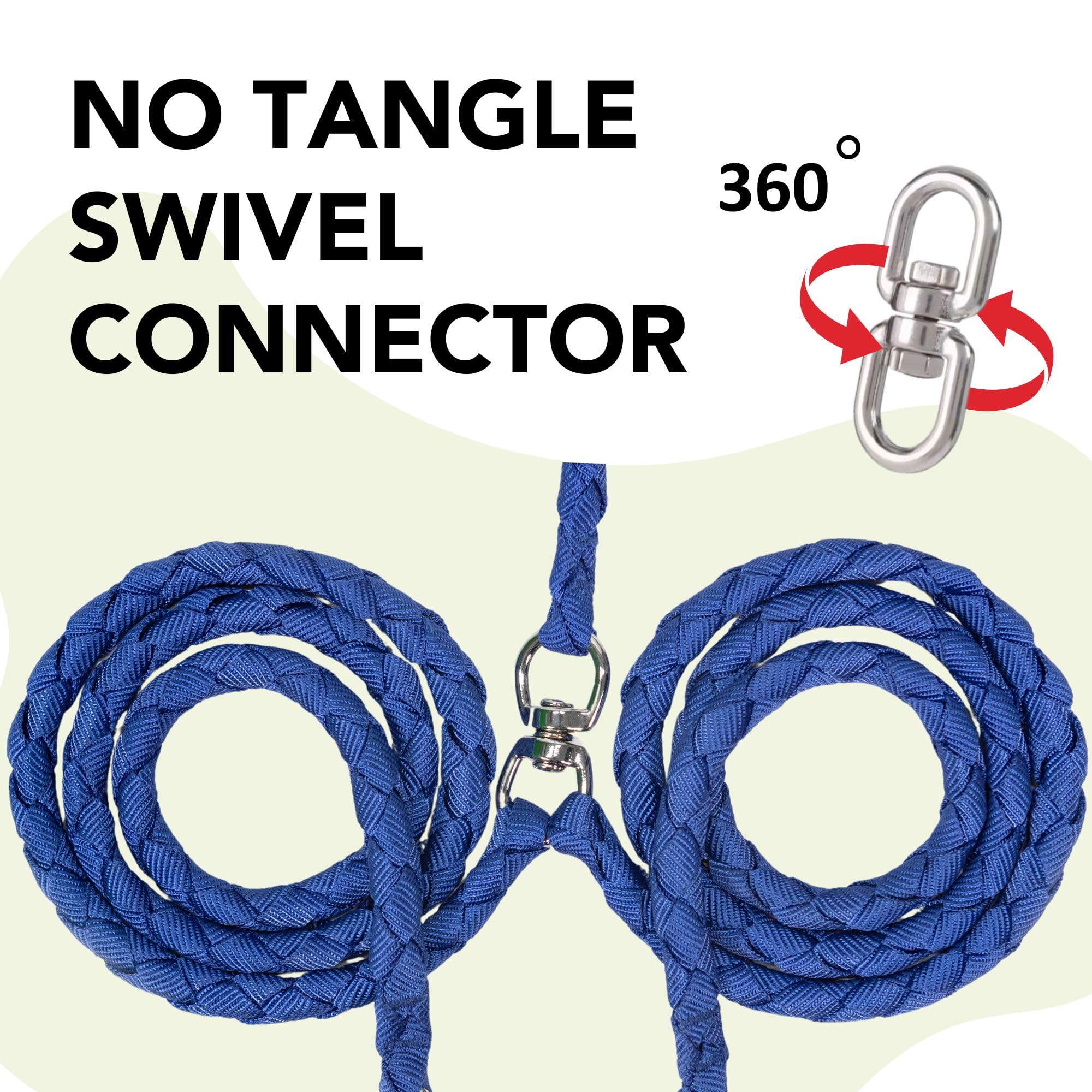 Caldwell'S Pet Supply Co. Dual Dog Leash, Double Dog Leash For Two Dogs, Tangle Free, Heavy Duty Double Ended Tandem Leashes Wit