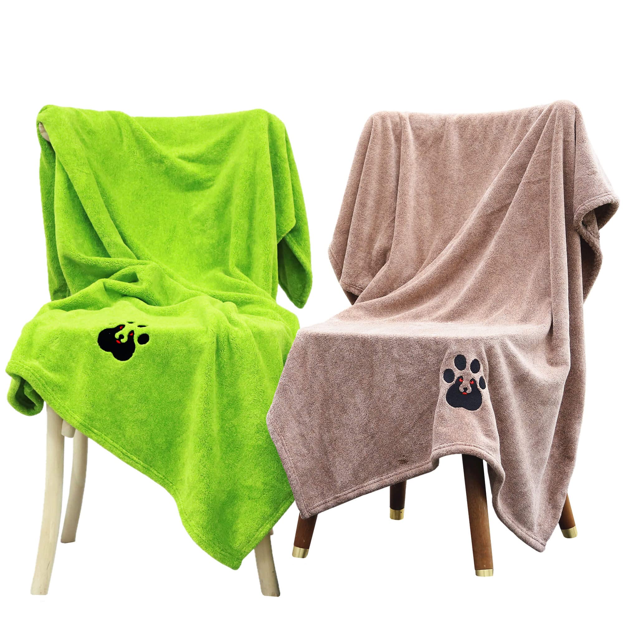 Dogvingpk Extra Large Dog Towels for Drying Dogs - Pack of 2 - Super Absorbent Soft Microfiber Pet Bath Grooming Towel for Dogs 
