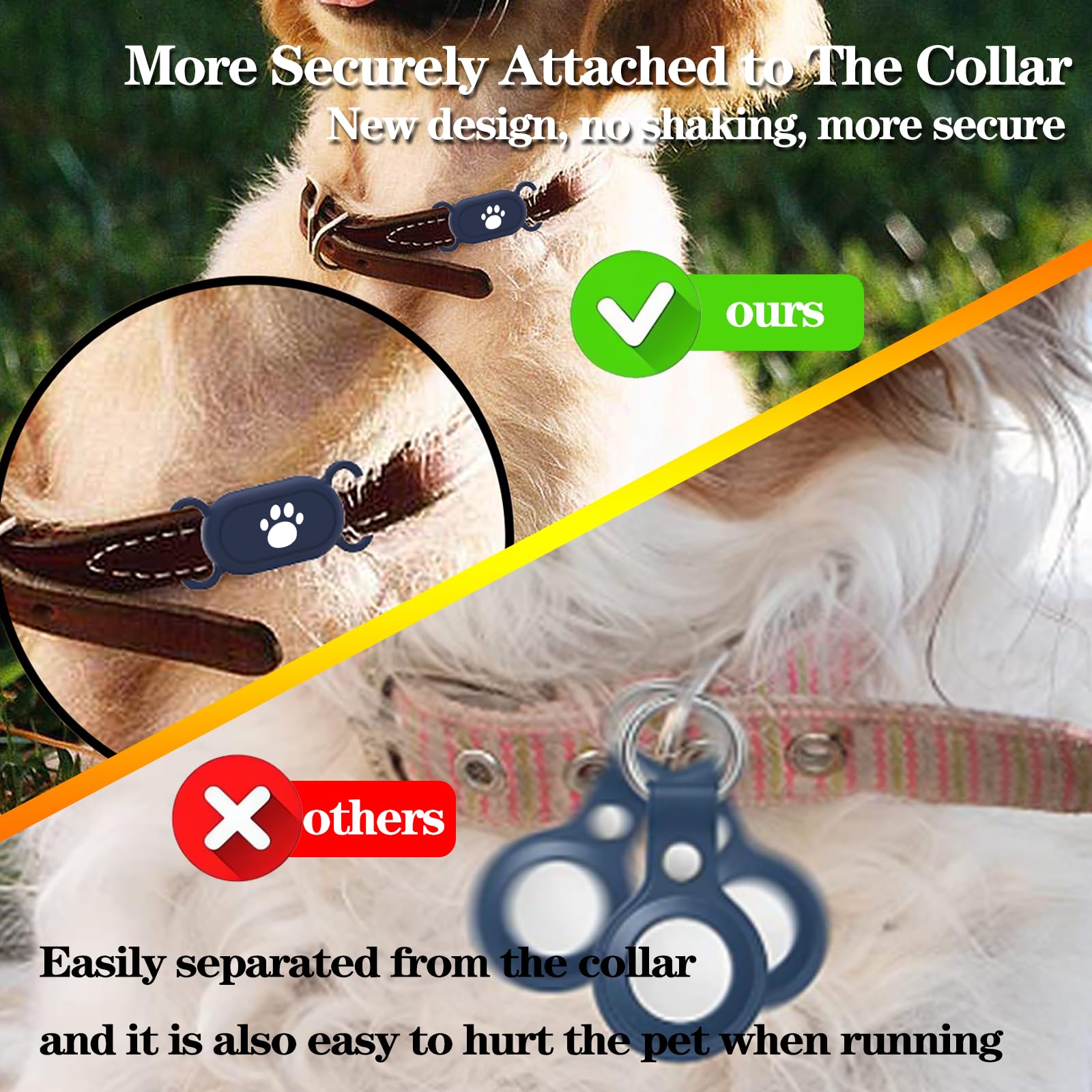 2 Pack Waterproof Dog Collar Holder Compatible With Samsung Galaxy Smarttag2, Silicone Gps Tracker Hidden Loop Holder For Smart