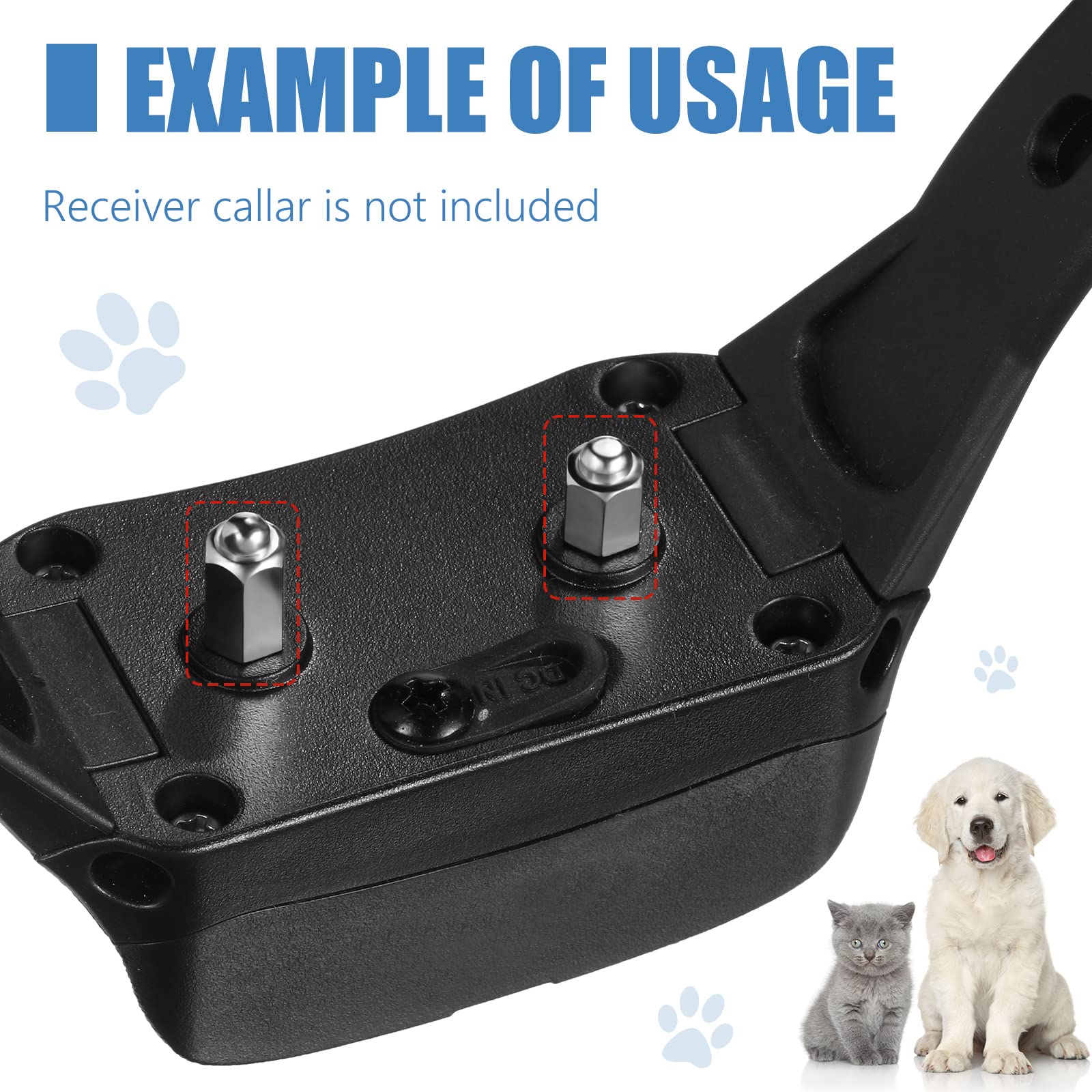 12 Pcs Extra Contact Points Replacement Part for Dog Training Collars Pet Shock Collar Replacement Prongs with Conductive Rubber