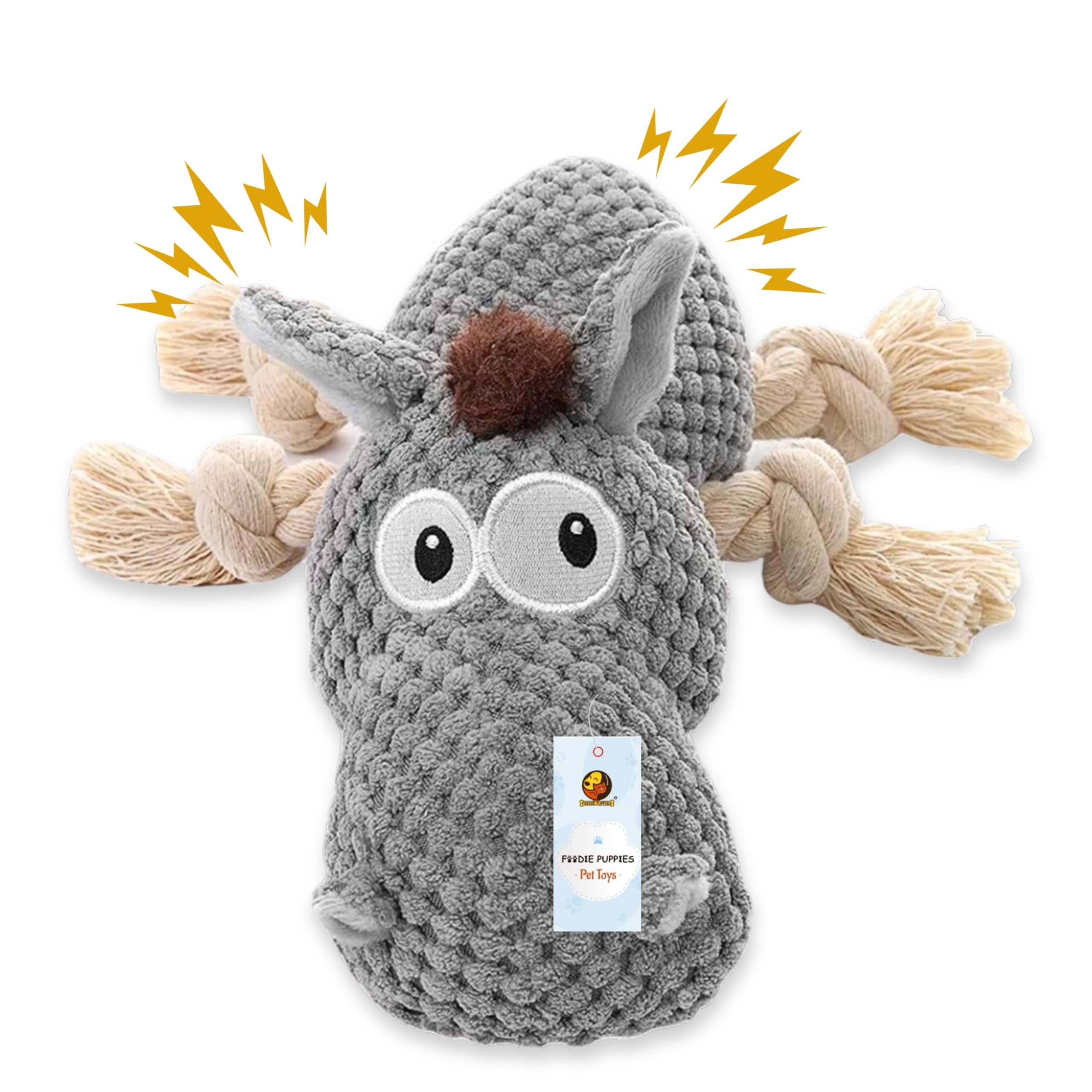 Foodie Puppies Plush Toy  Donkey Plush Toy with Crinkle Paper Rope for Small to Medium Dogs | Soft, Stuffed, Interactive, Cute,