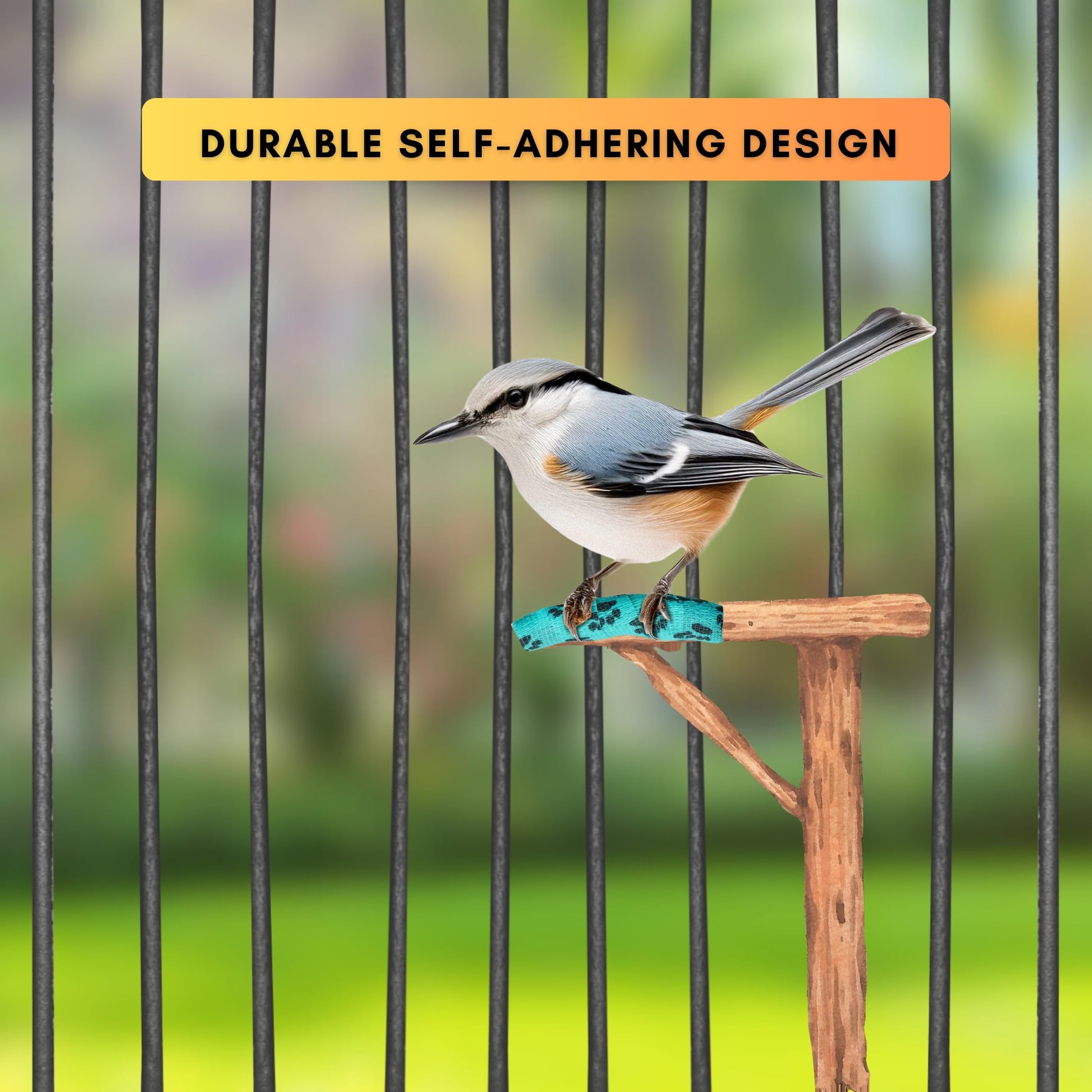 Eco-Fused Self-Adhering Bandage - Injury Wrap Tape for Pets, Dogs, Cats, Horses - Pack of 12 - Dog Bandages for Legs - Prevent L