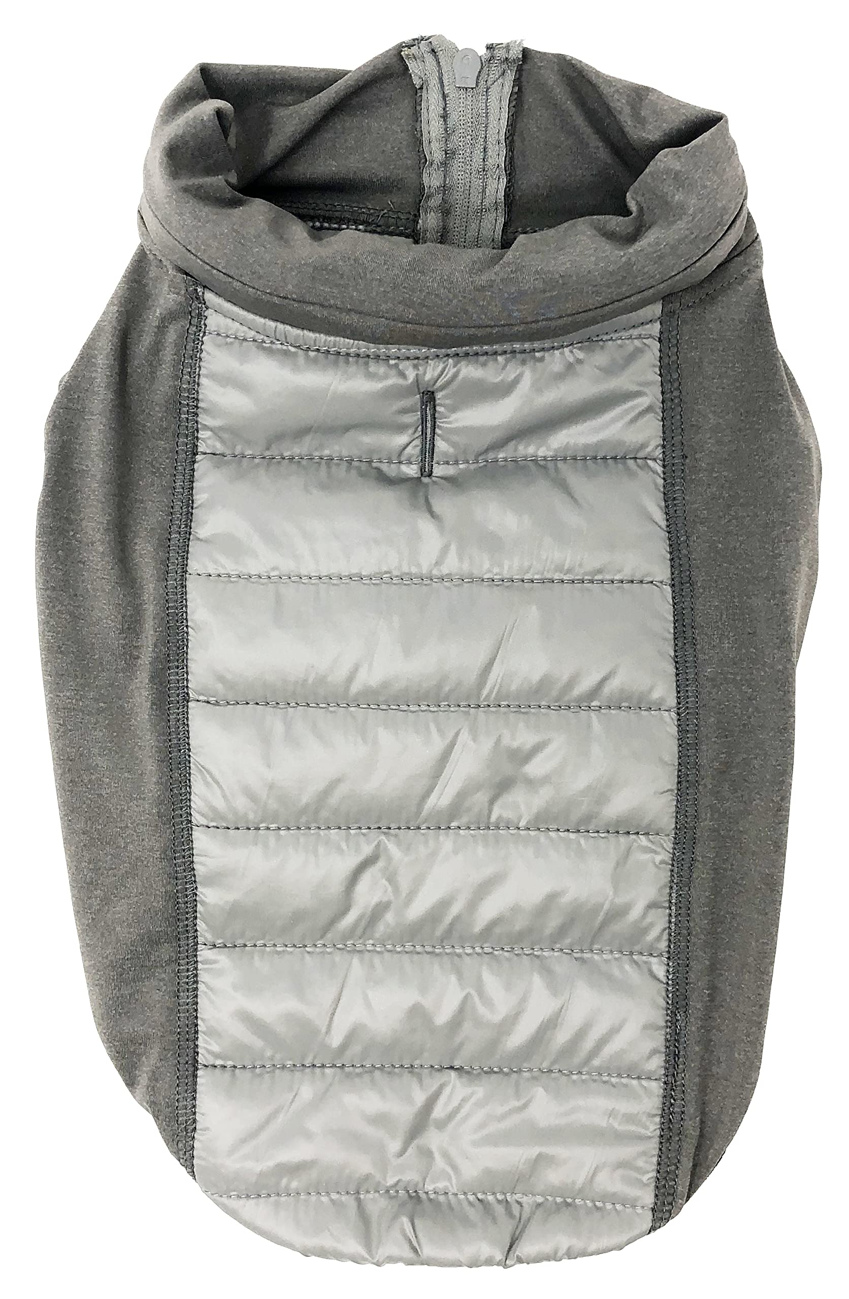 Pet Life Apex Lightweight Hybrid Stretch And Quick-Dry Dog Coat With Pop Out Hood, Sm, Grey