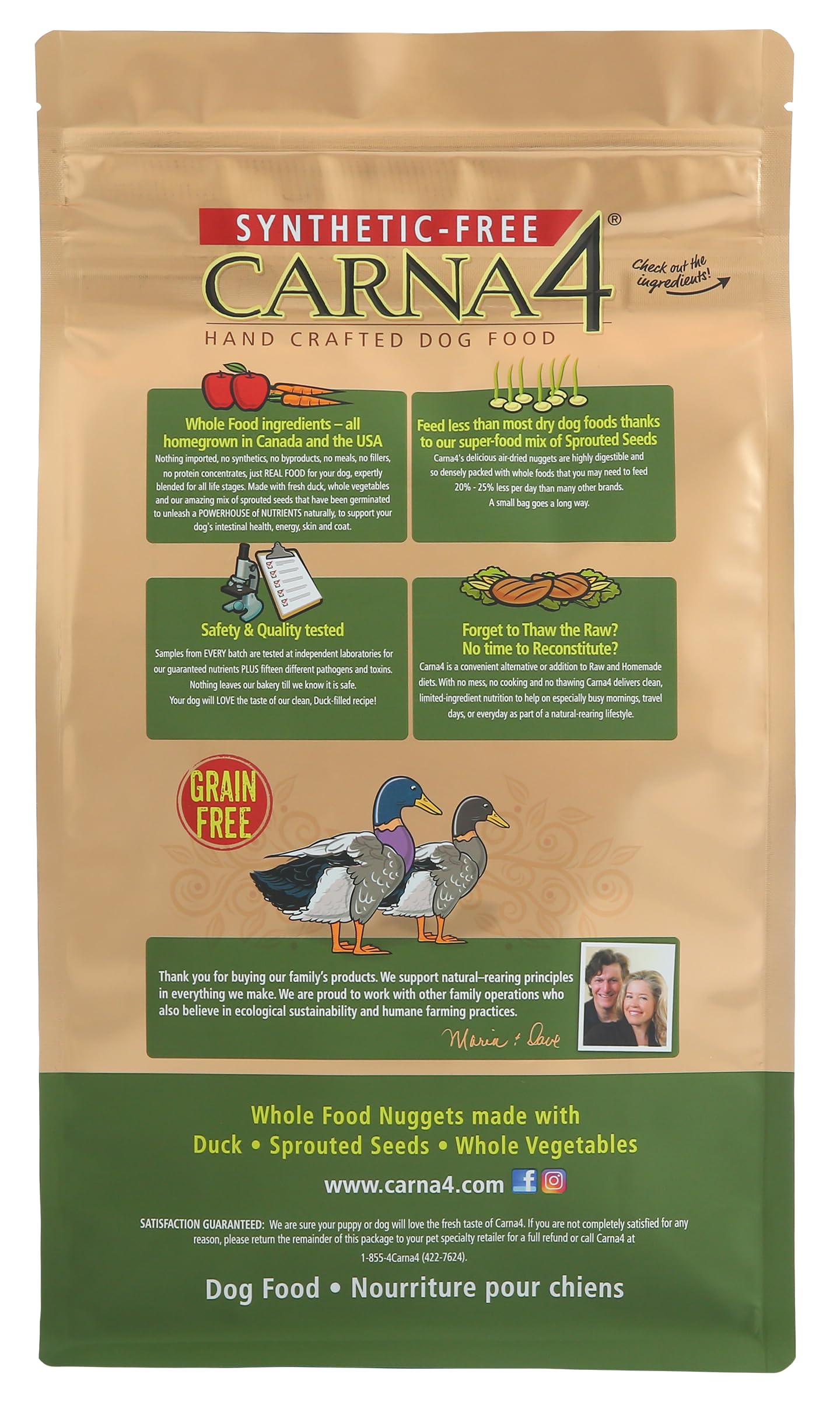 CARNA4 All Life Stages Duck Formula Dry Dog Food (13 Pound, Duck)