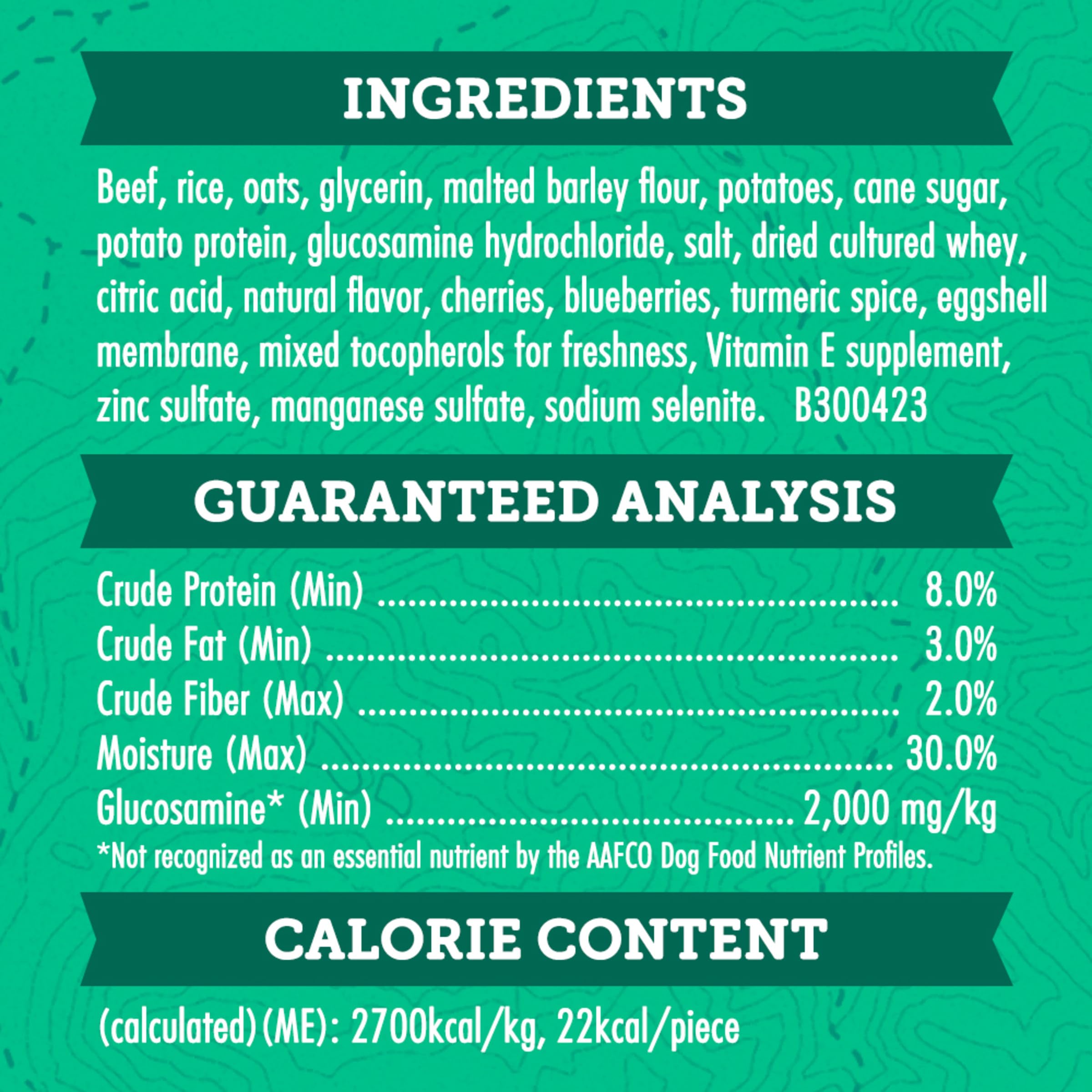 Zukes Hip and Joint Support Dog Treats for Adult Dogs of All Sizes, Senior Dog Treats made with Real Beef, 16 oz. Resealable Pou